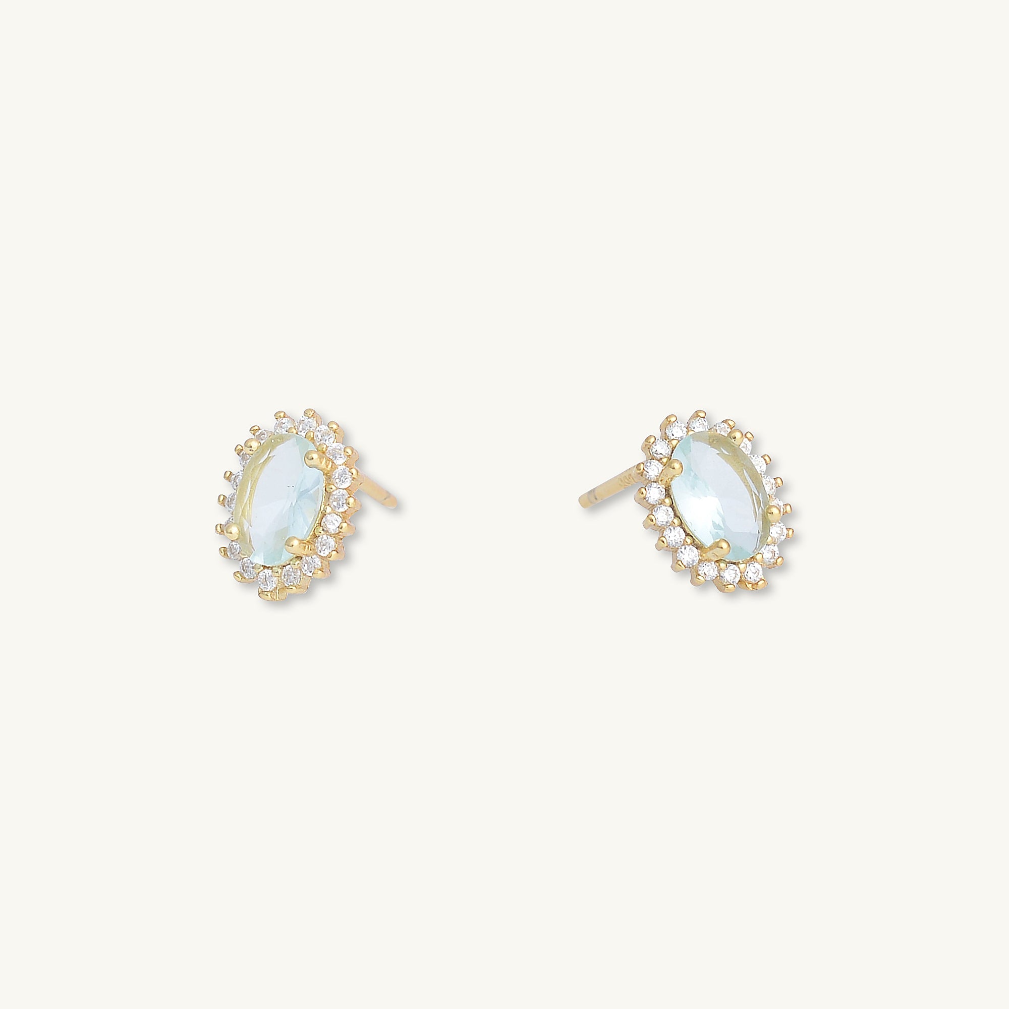 Vintage Sunflower Sapphire Stud Earrings - Camile & Stone