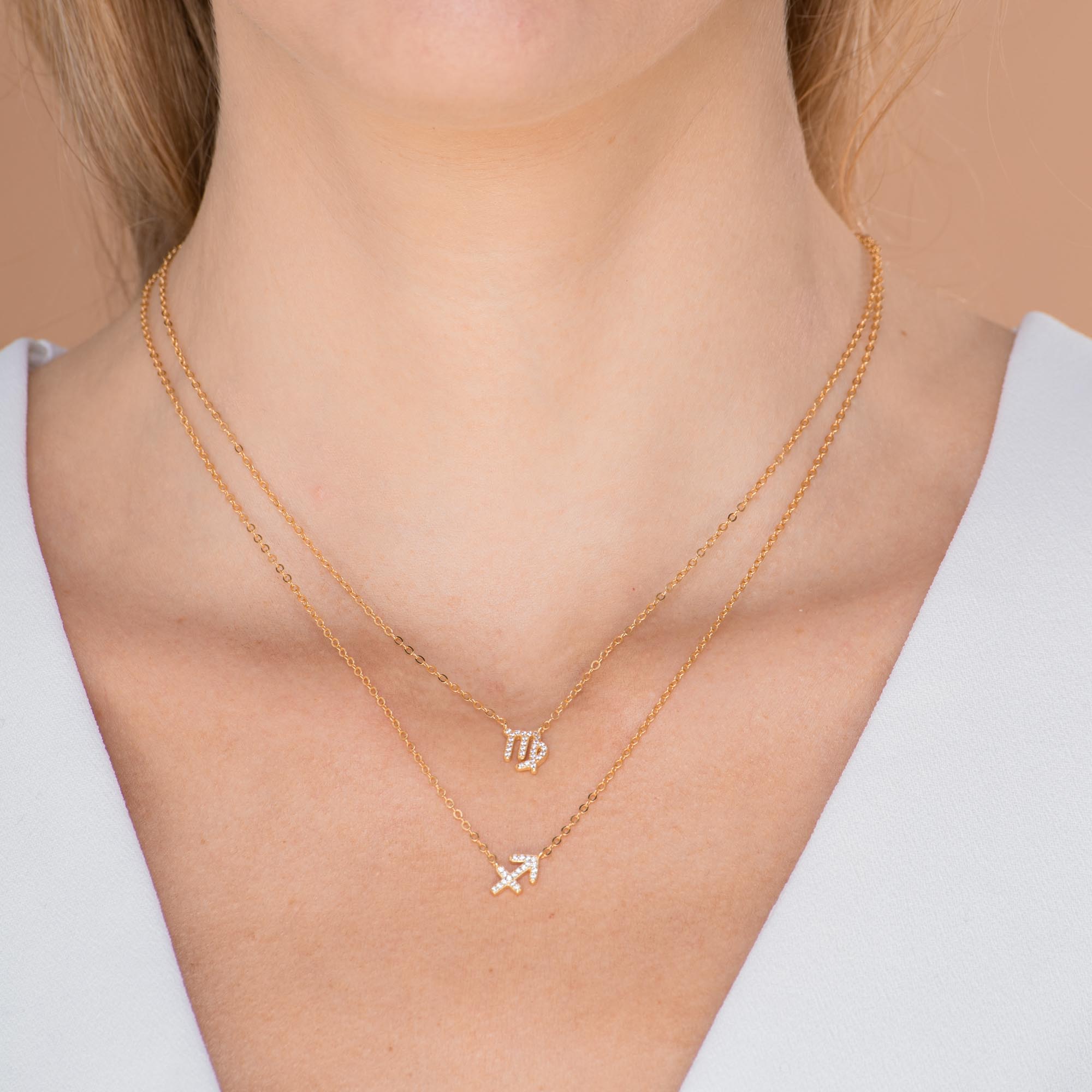 Virgo Sapphire Charm Zodiac Star Sign Necklace - Camile & Stone