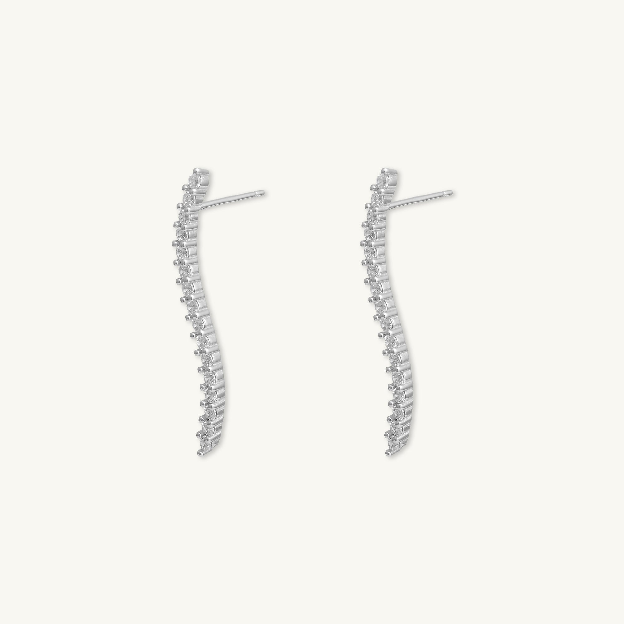 Wave Zirconia Stud Earrings - Camile & Stone