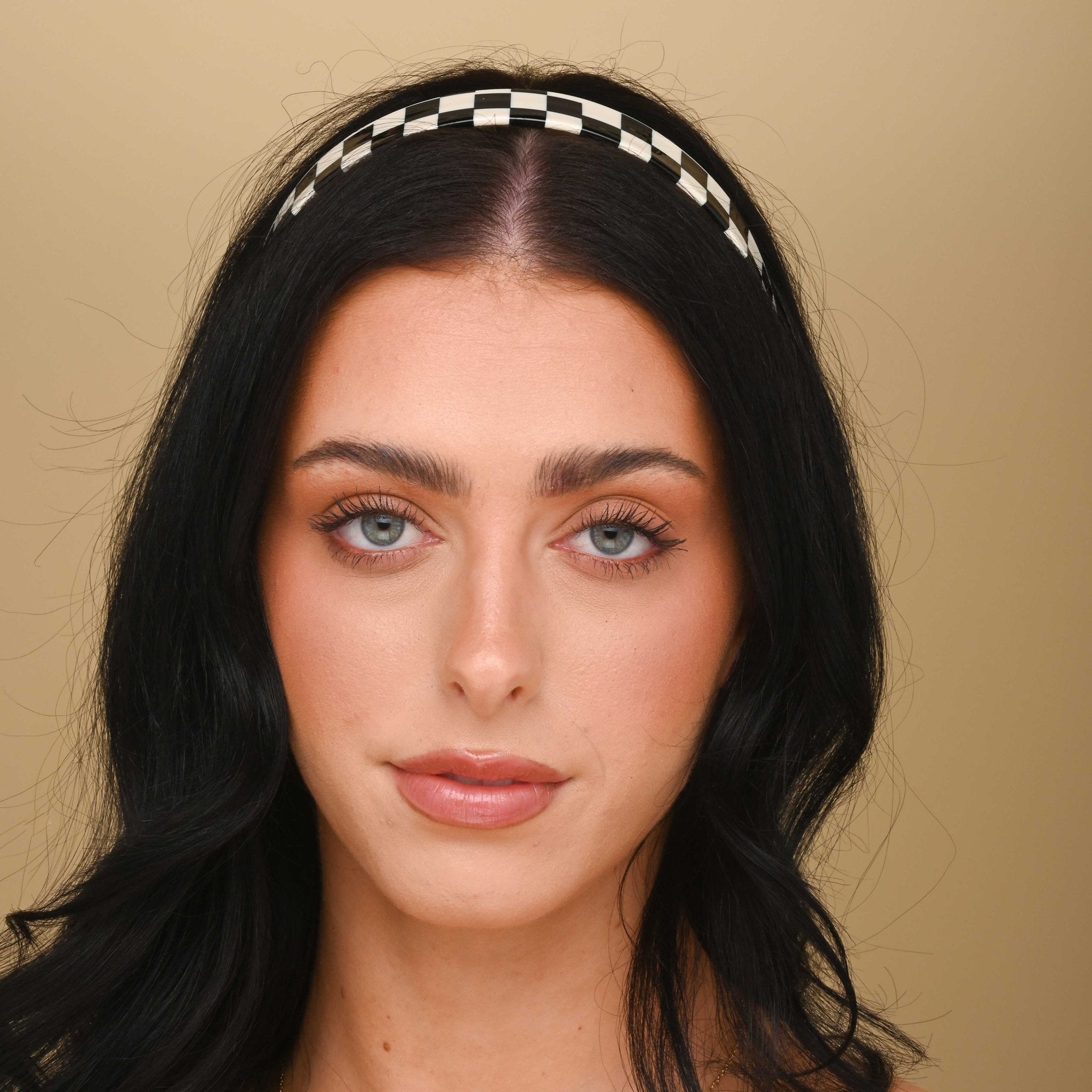 Wide Checkered 2.5cm French Headband - Camile & Stone