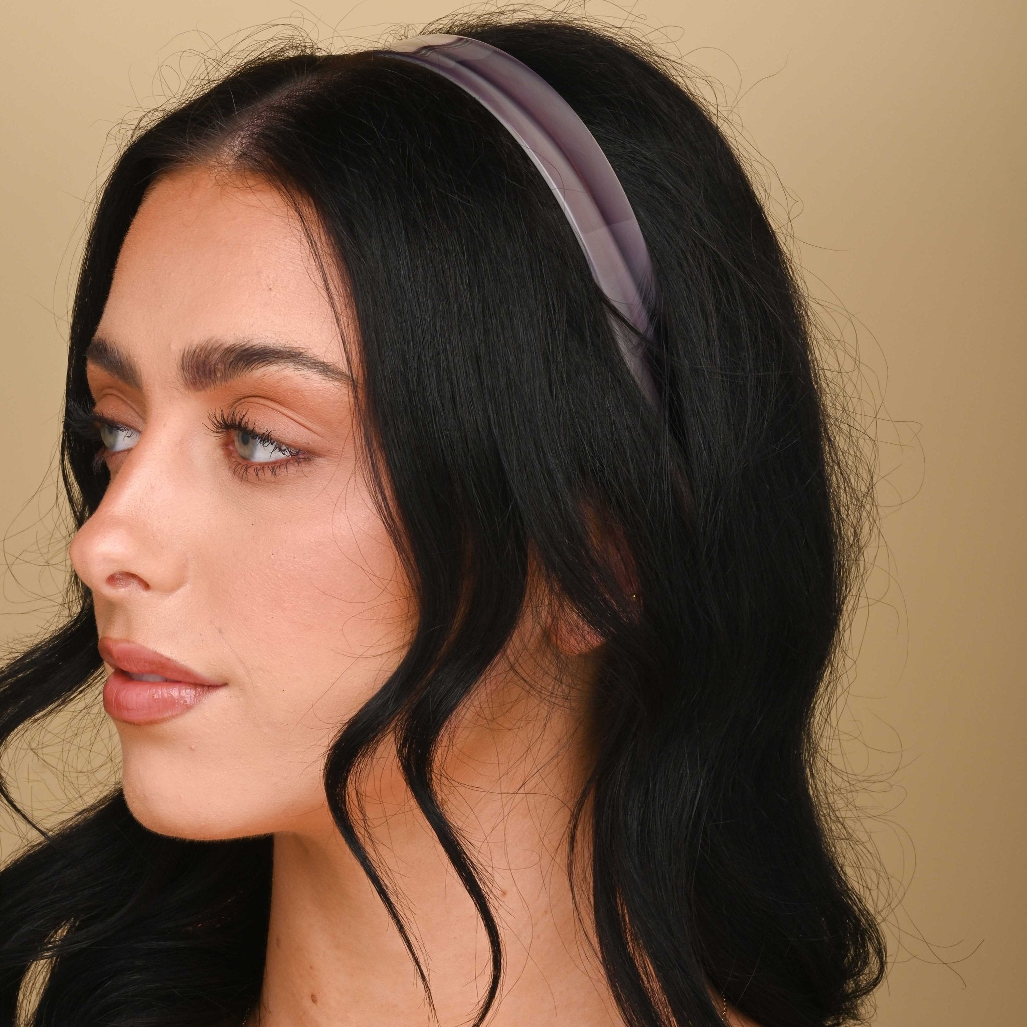 Wide Dark Purple 2.5cm French Headband - Camile & Stone
