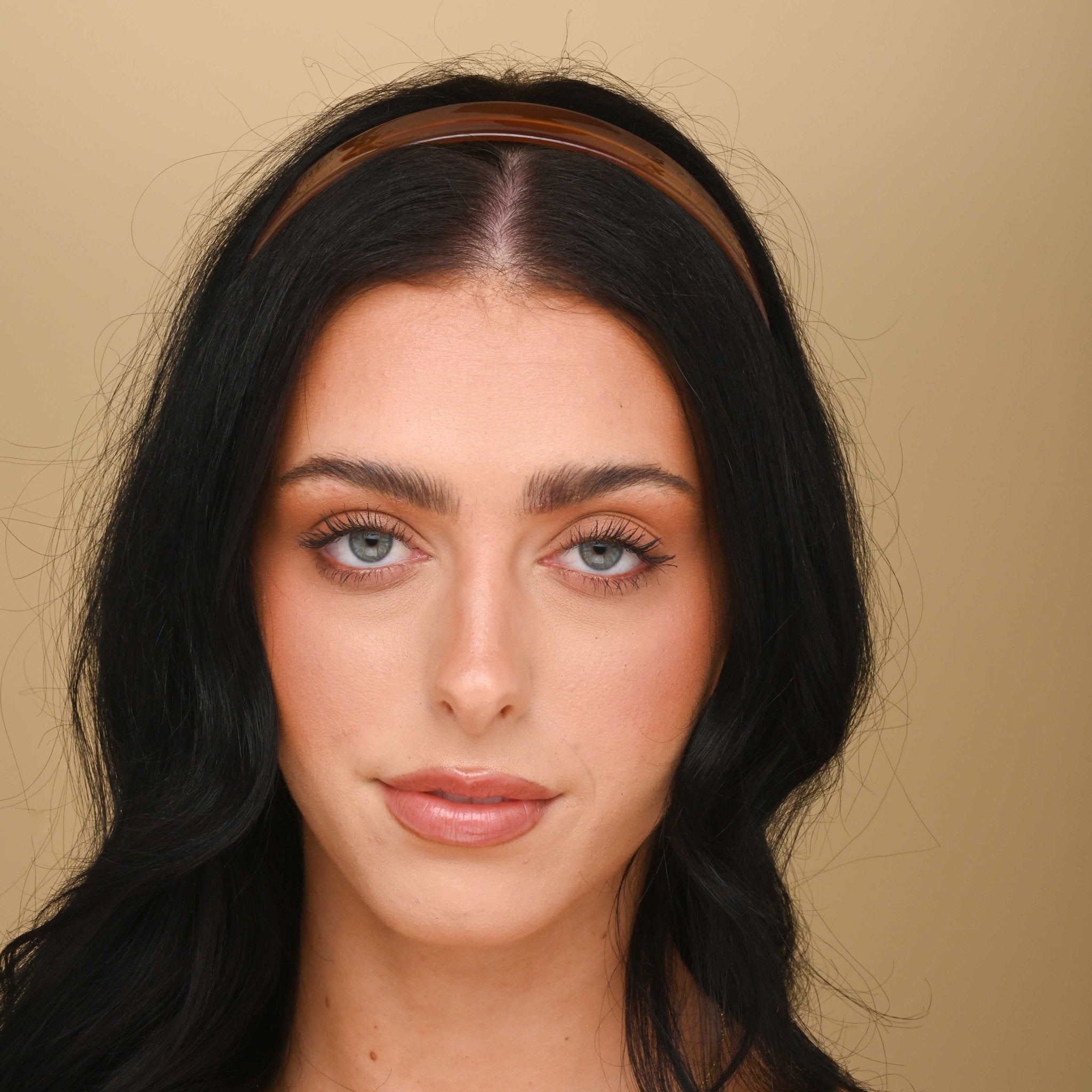 Wide Tan 2.5cm French Headband - Camile & Stone