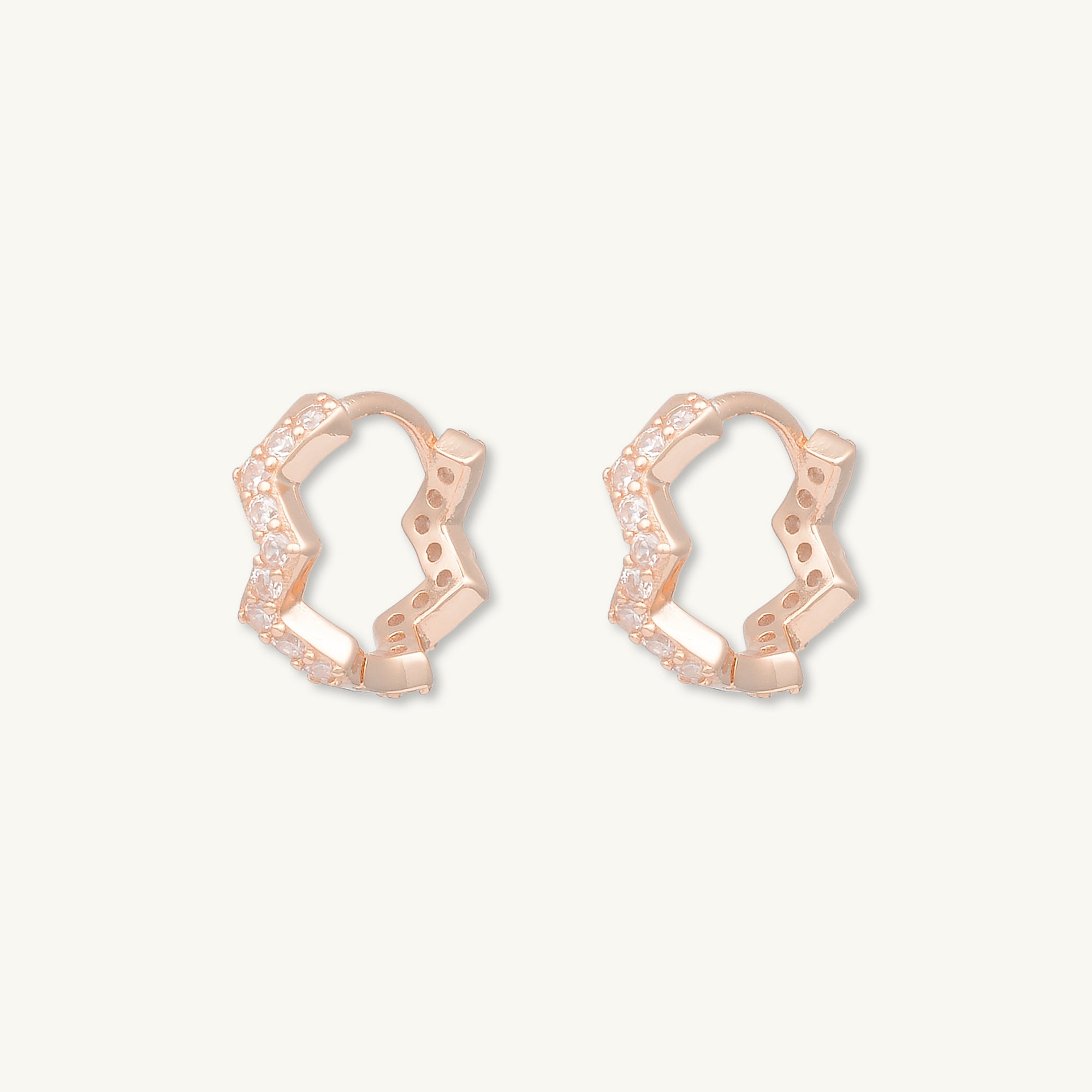 Zig Zag Sapphire Huggie Earrings - Camile & Stone
