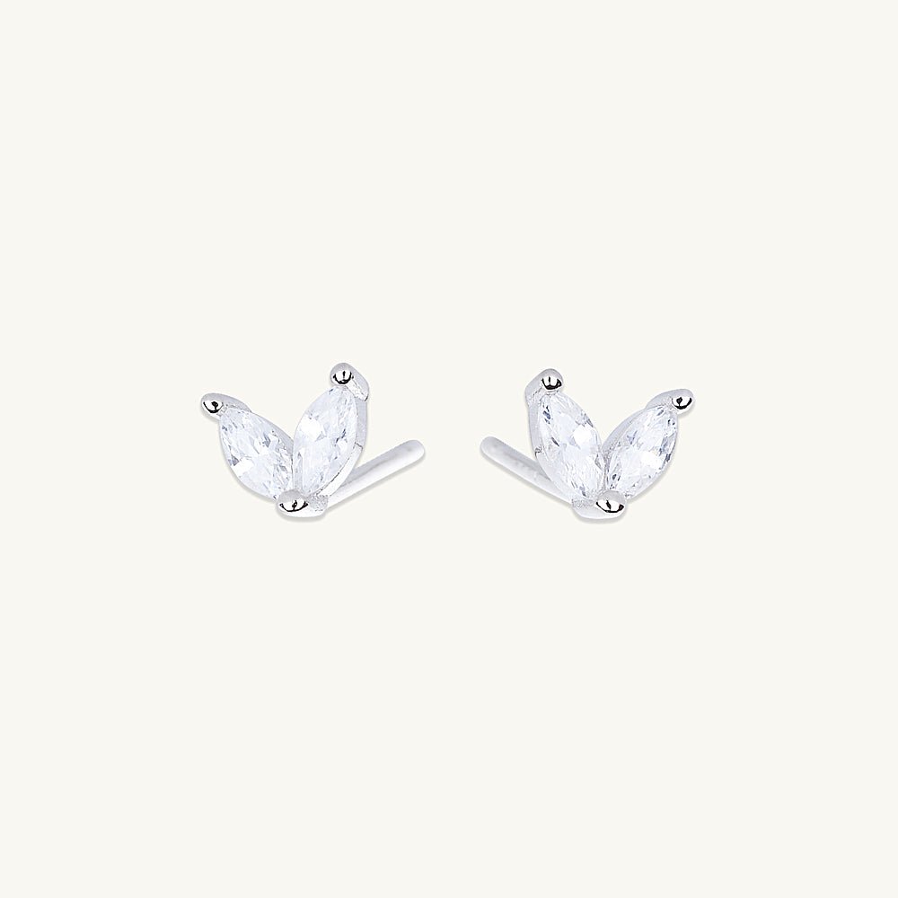 Angel Wings Sapphire Stud Earrings - Camile & Stone