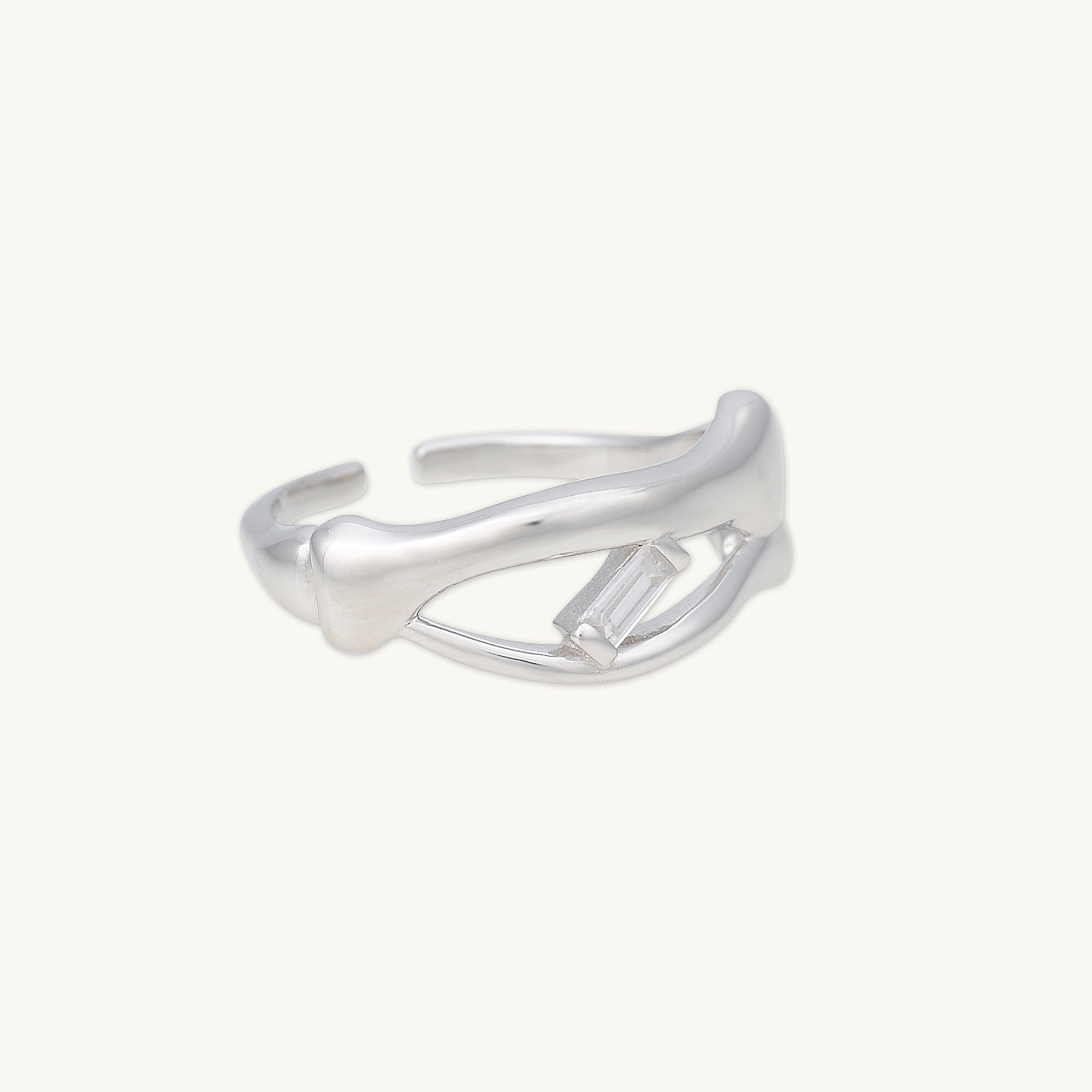 Baguette Open Adjustable Ring - Camile & Stone