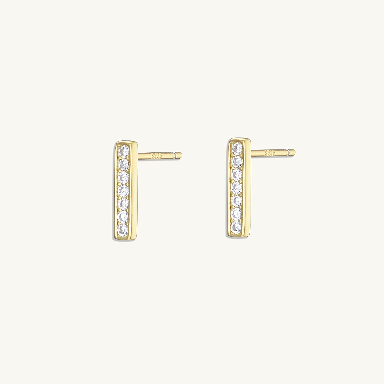 Bar Zirconia Stud Earrings - Camile & Stone