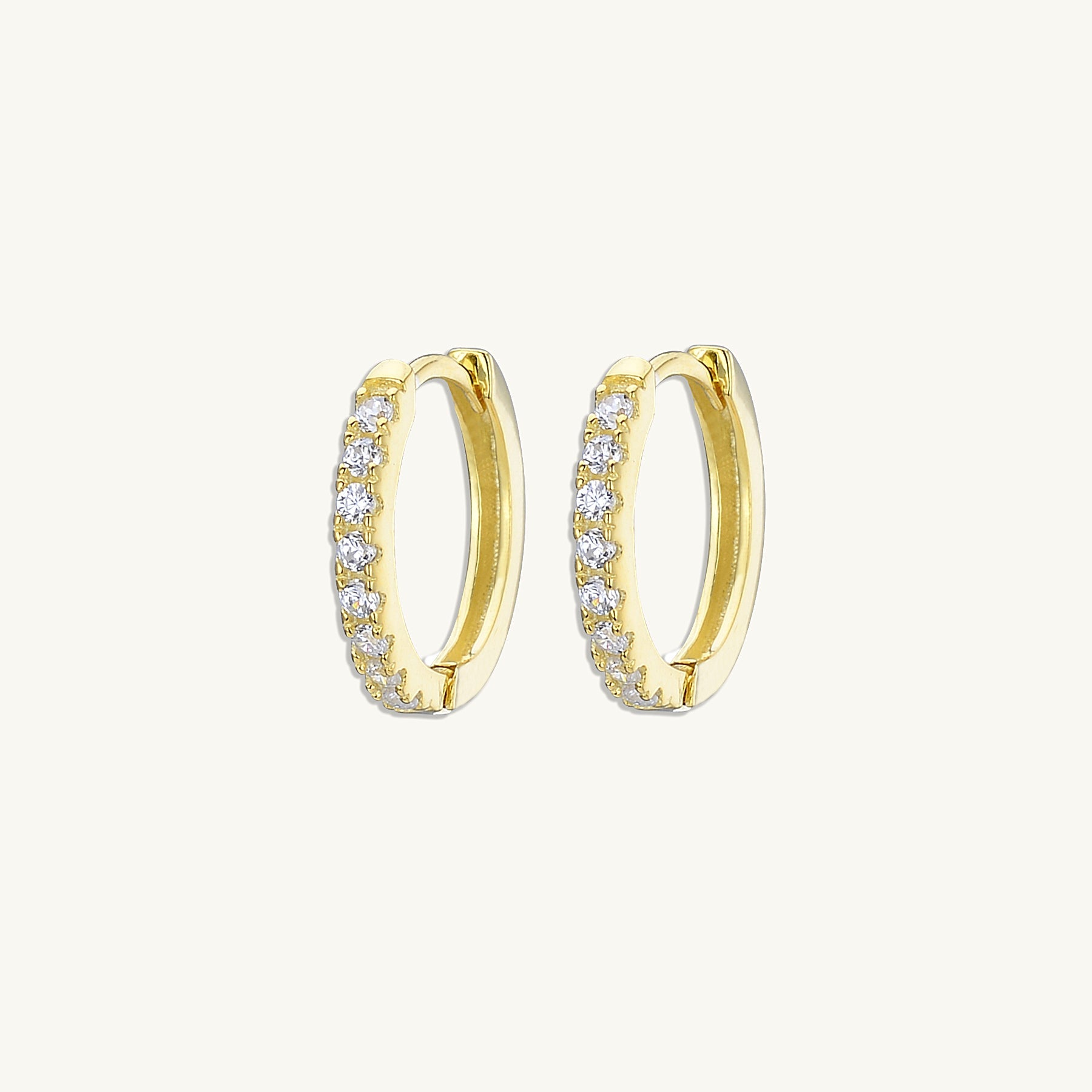 Basic Sapphire Huggie Hoop Earrings - Camile & Stone