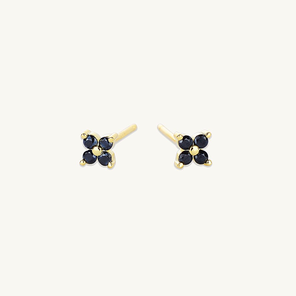 Black Clover Sapphire Earrings - Camile & Stone