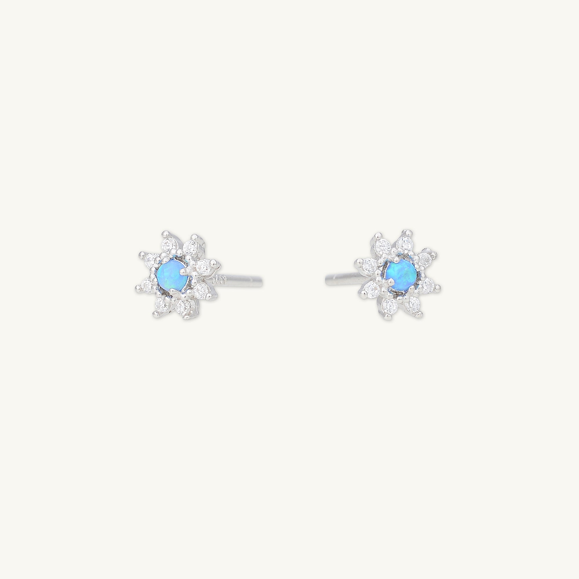 Blue Opal Starburst Sapphire Earrings - Camile & Stone