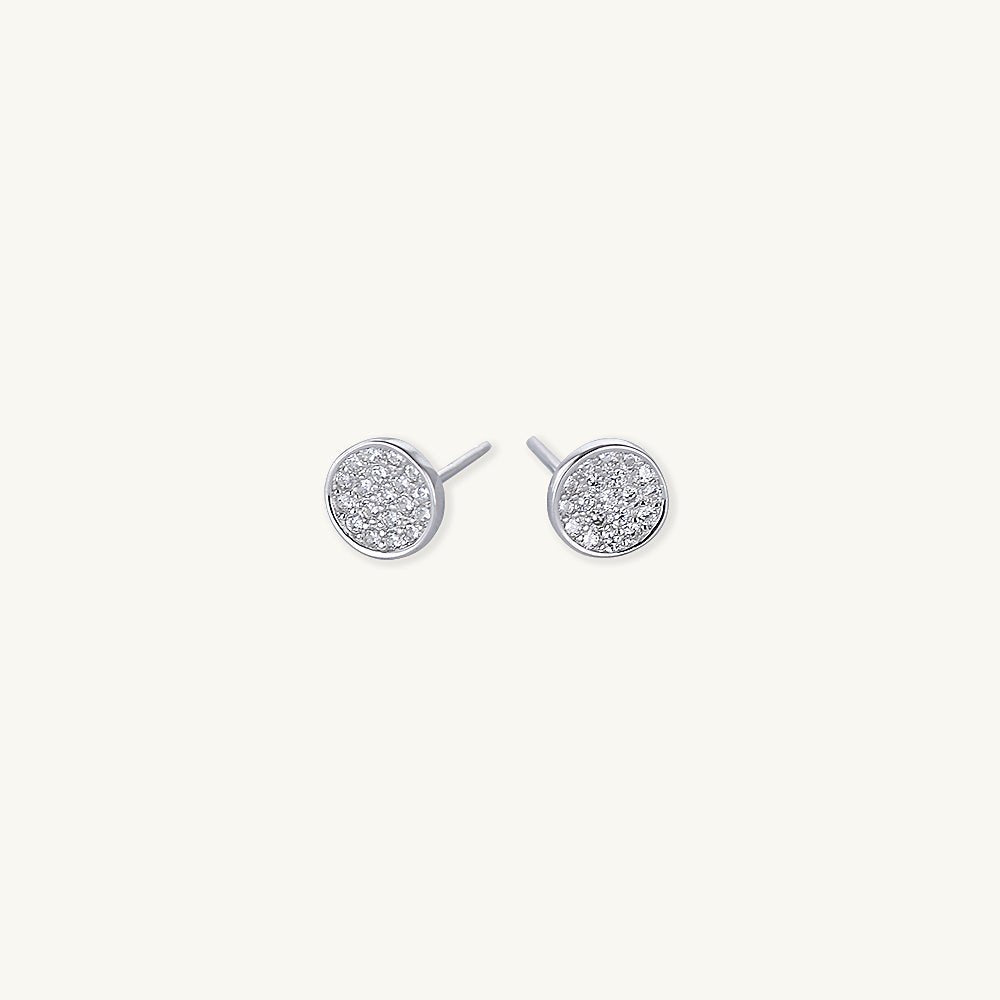 Circle Sapphire Studs - Camile & Stone