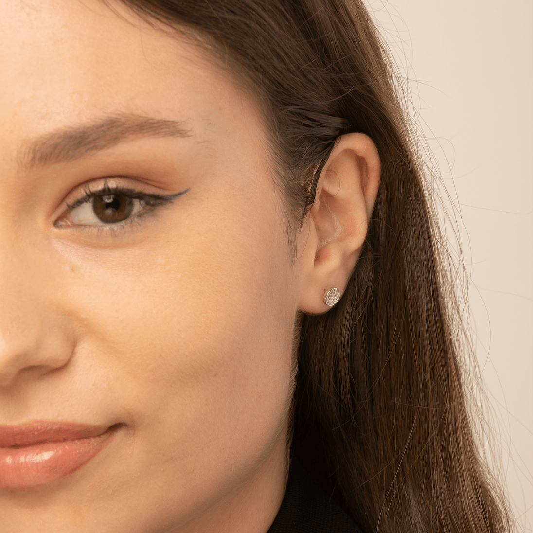 Circle Sapphire Studs - Camile & Stone