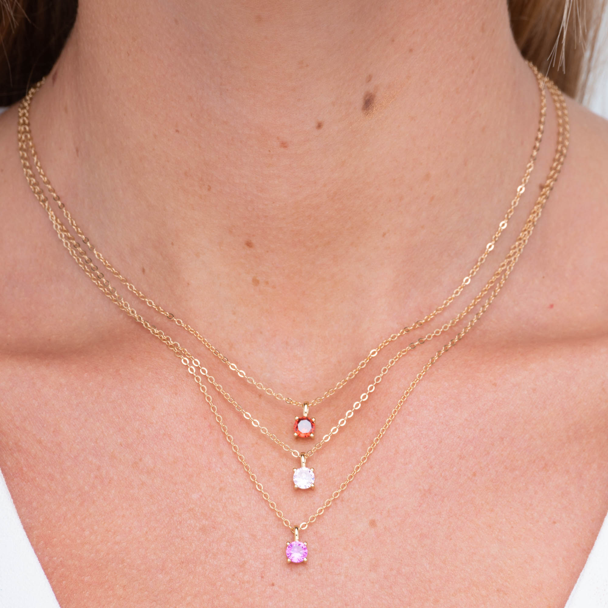 Classic Birthstone Necklace January - Camile & Stone