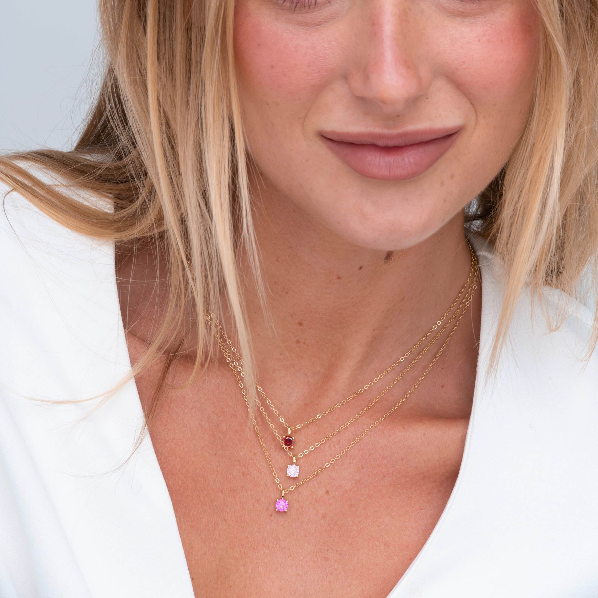Classic Birthstone Necklace October - Camile & Stone