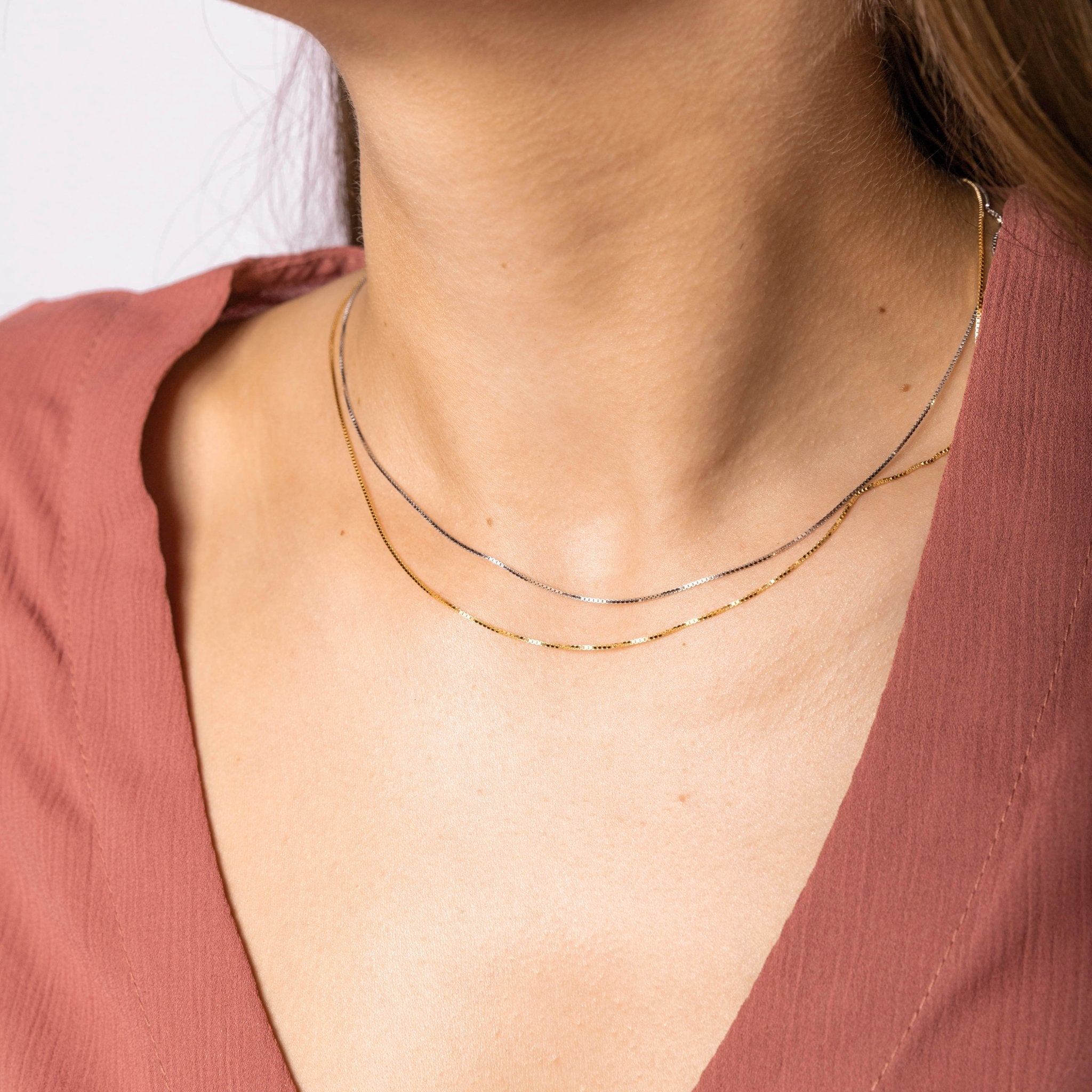 Classic Box Chain Necklace - Camile & Stone