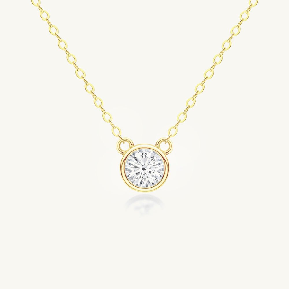 Classic Solitaire Moissanite Necklace 1 Carat - Camile & Stone
