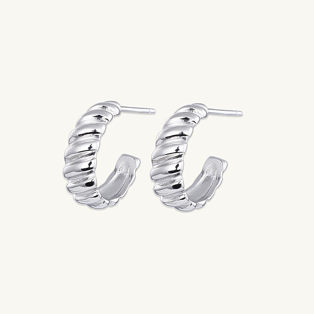 Croissant Huggie Stud Earrings - Camile & Stone