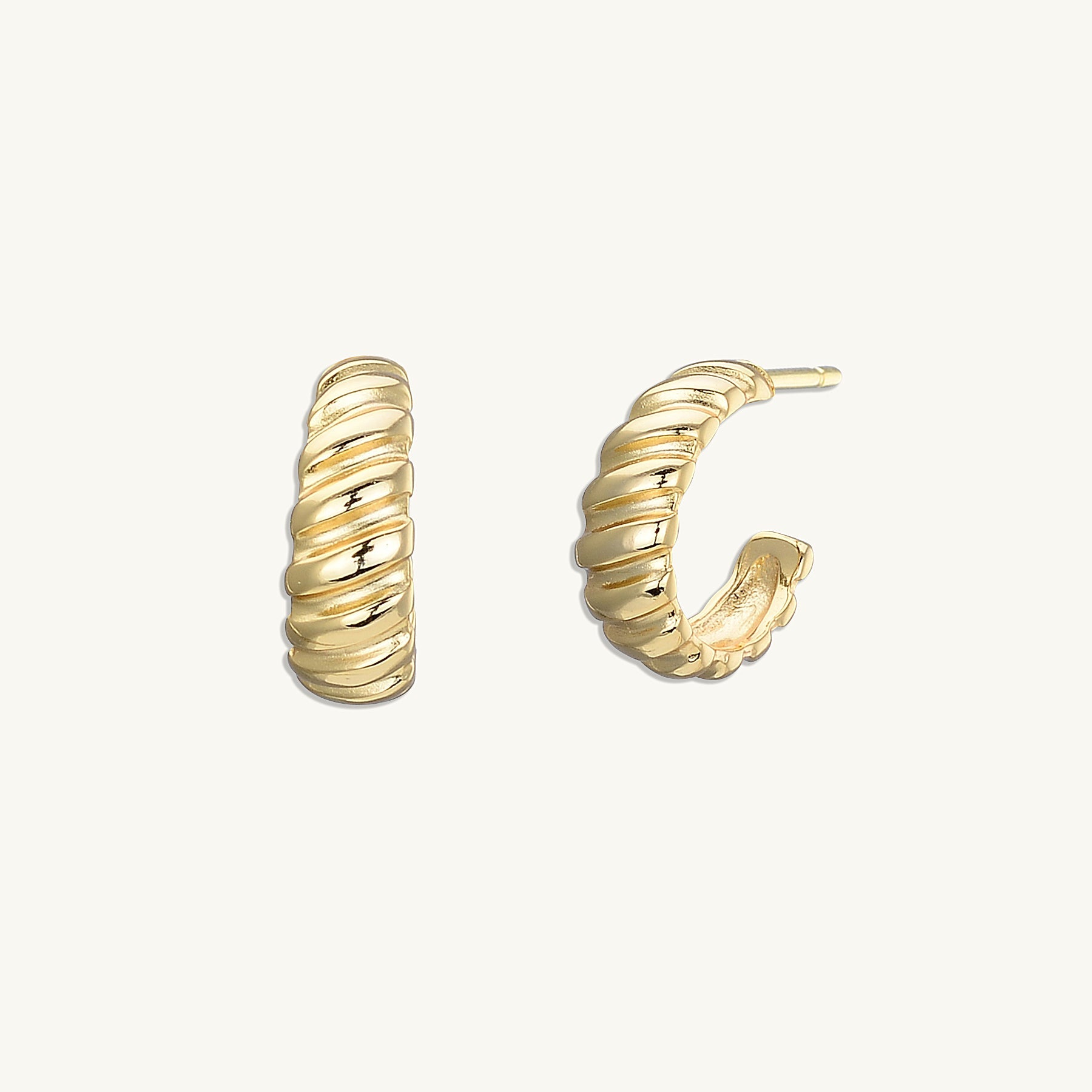 Croissant Huggie Stud Earrings - Camile & Stone