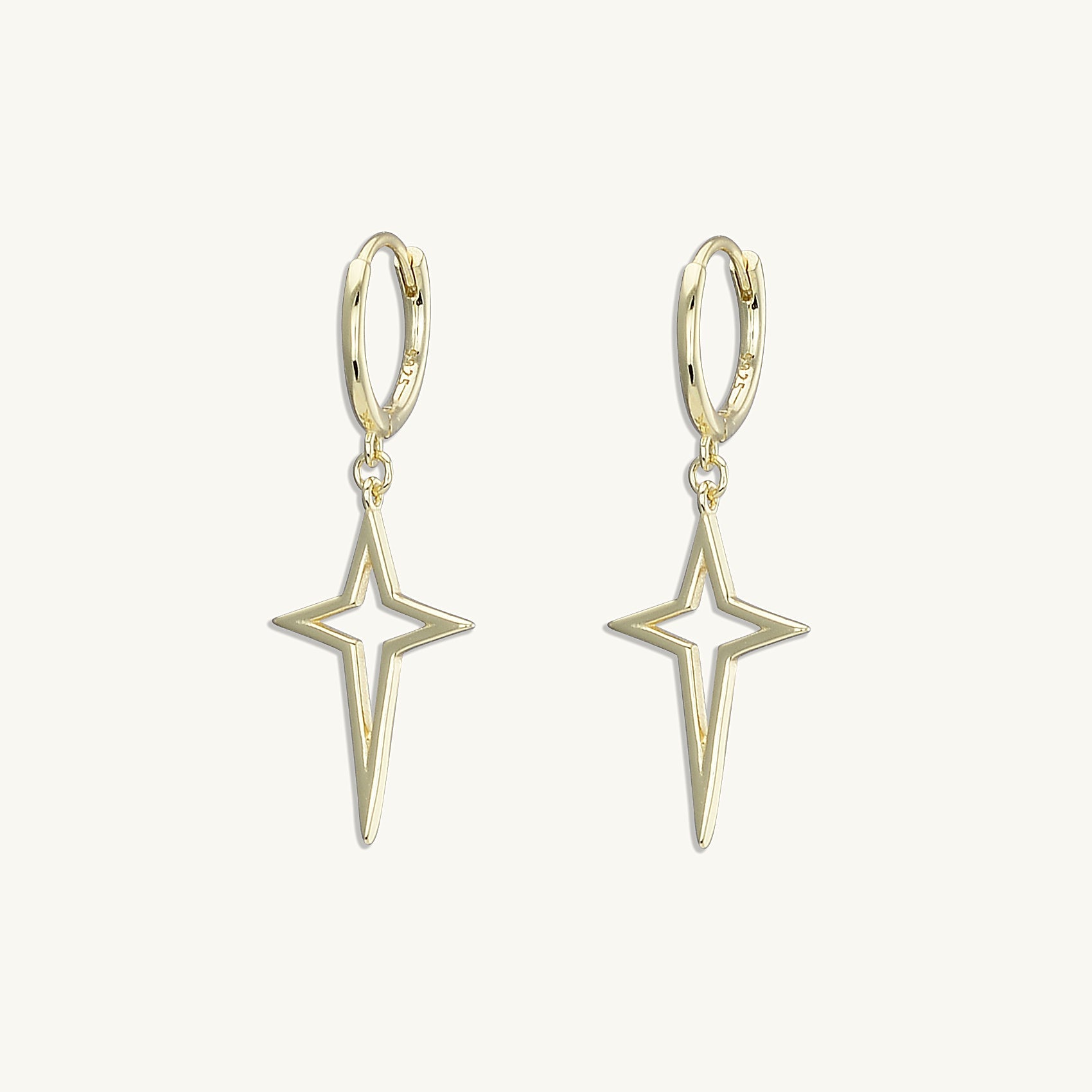 Cross Drop Hoop Earrings - Camile & Stone