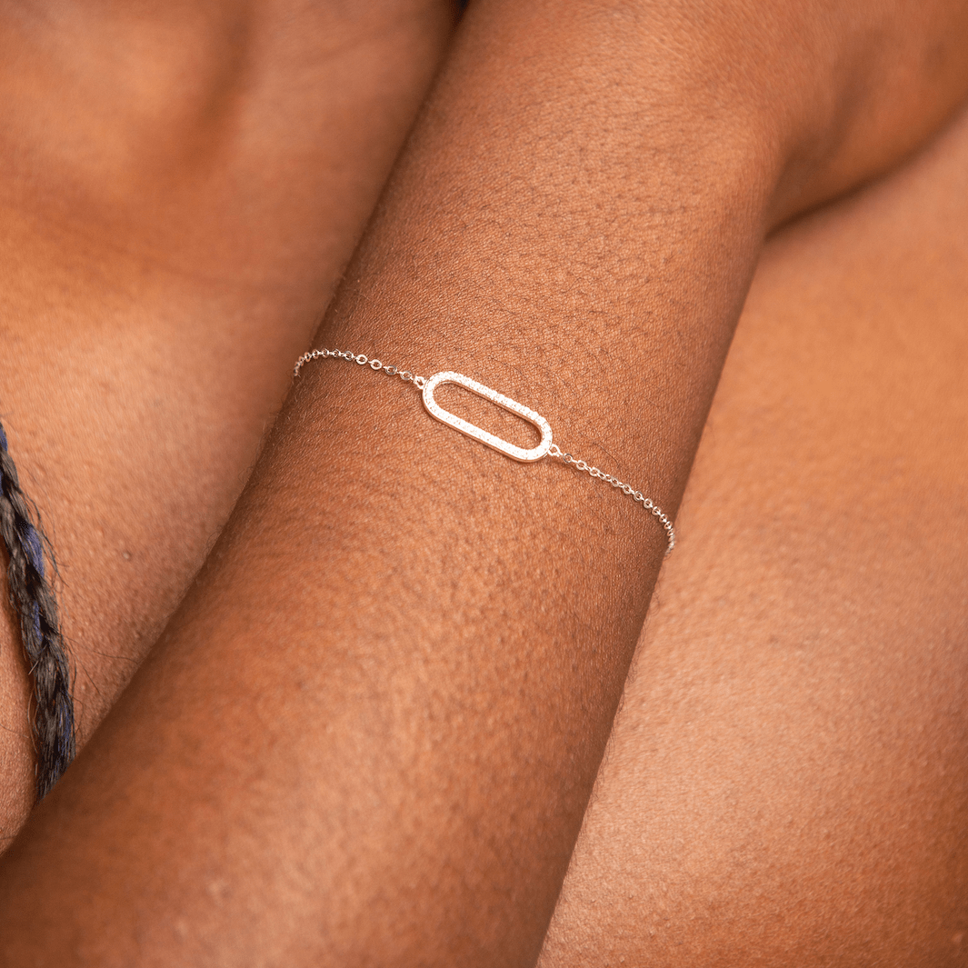 Curved Bar Sapphire Bracelet - Camile & Stone