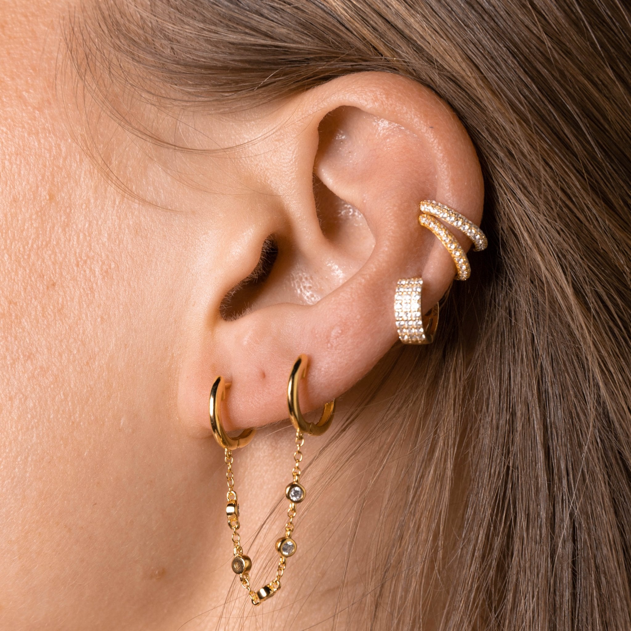 Dangling Sapphire Hoop Earrings - Camile & Stone