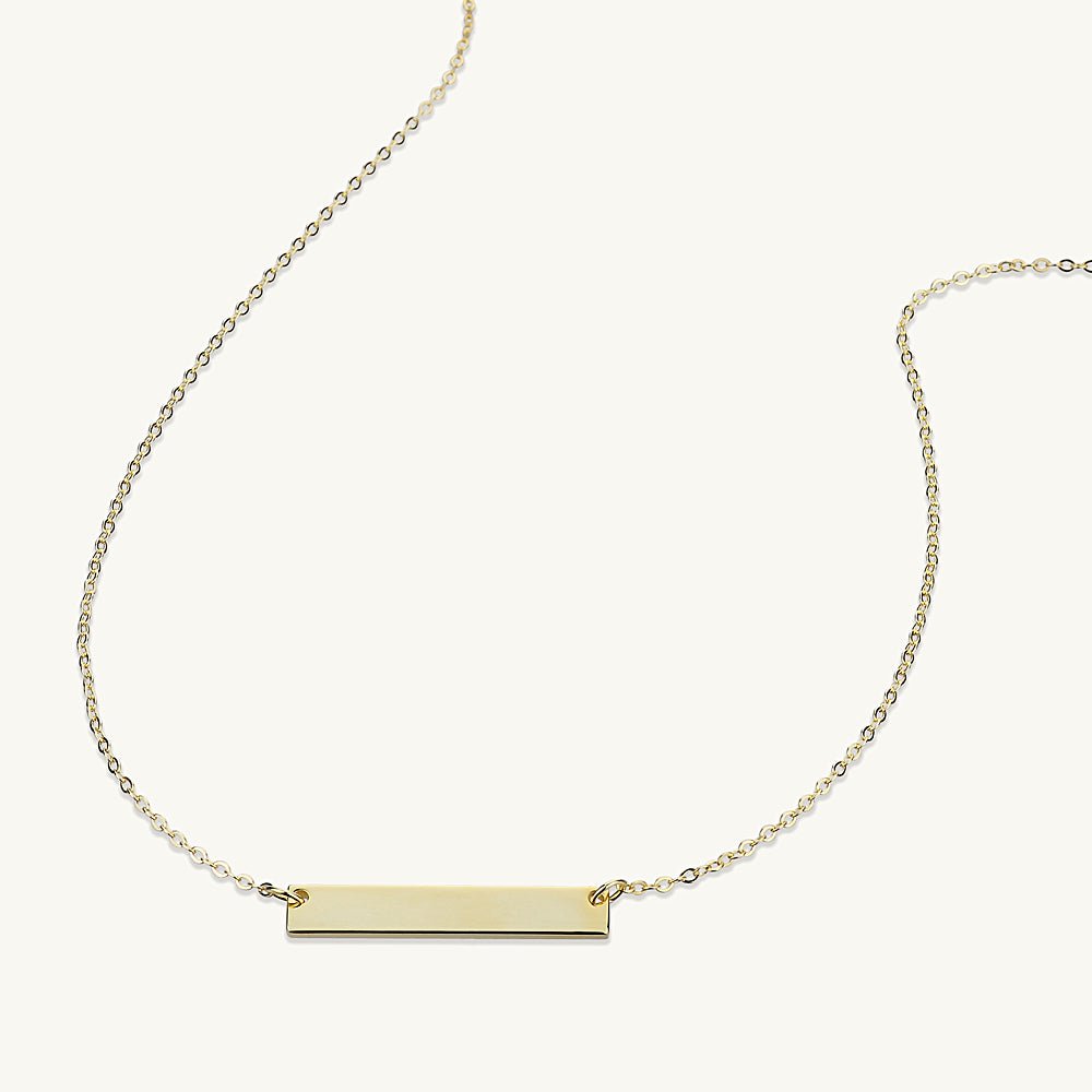 Engraved Personalised Bar Necklace - Camile & Stone
