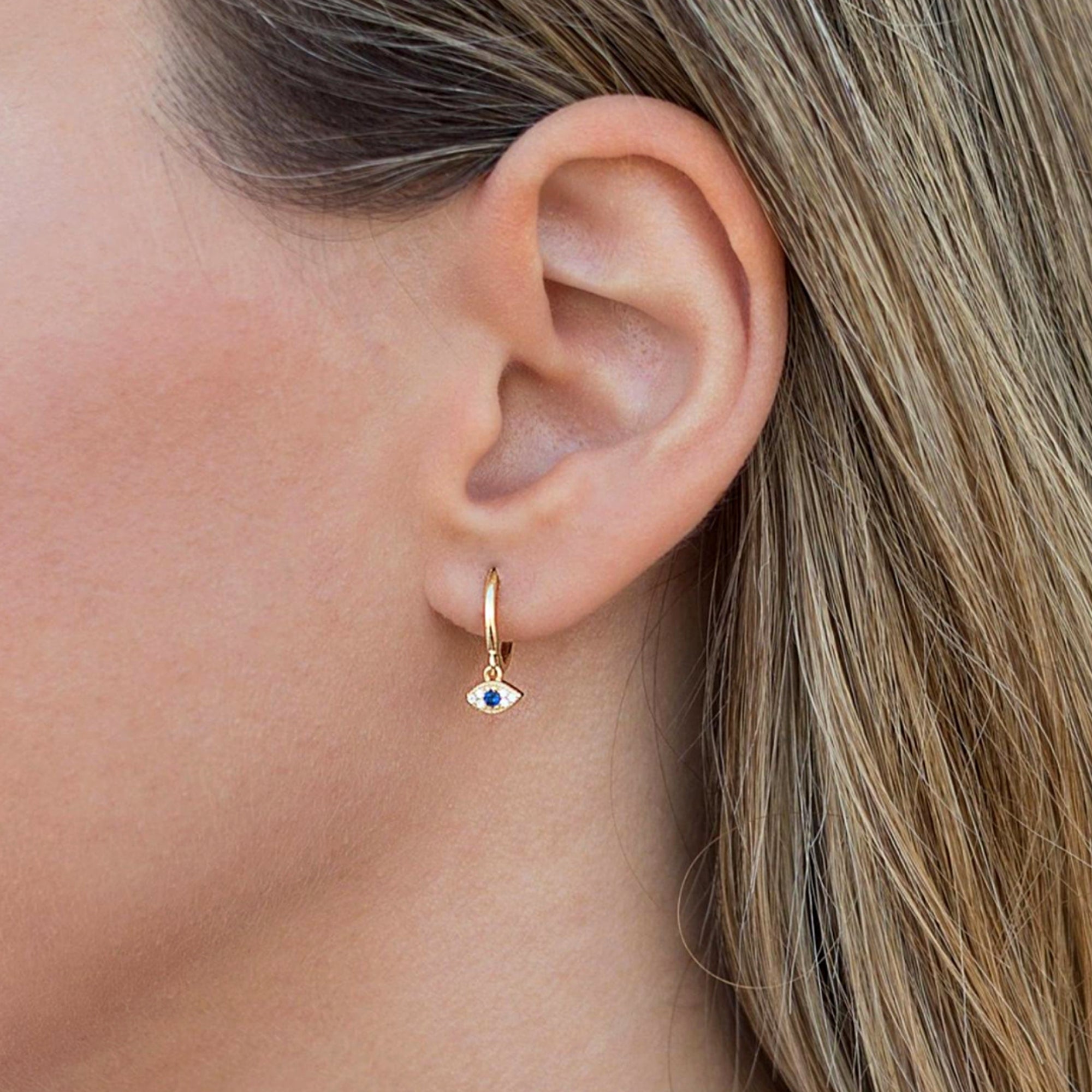 Evil Eye Pave Earrings - Camile & Stone