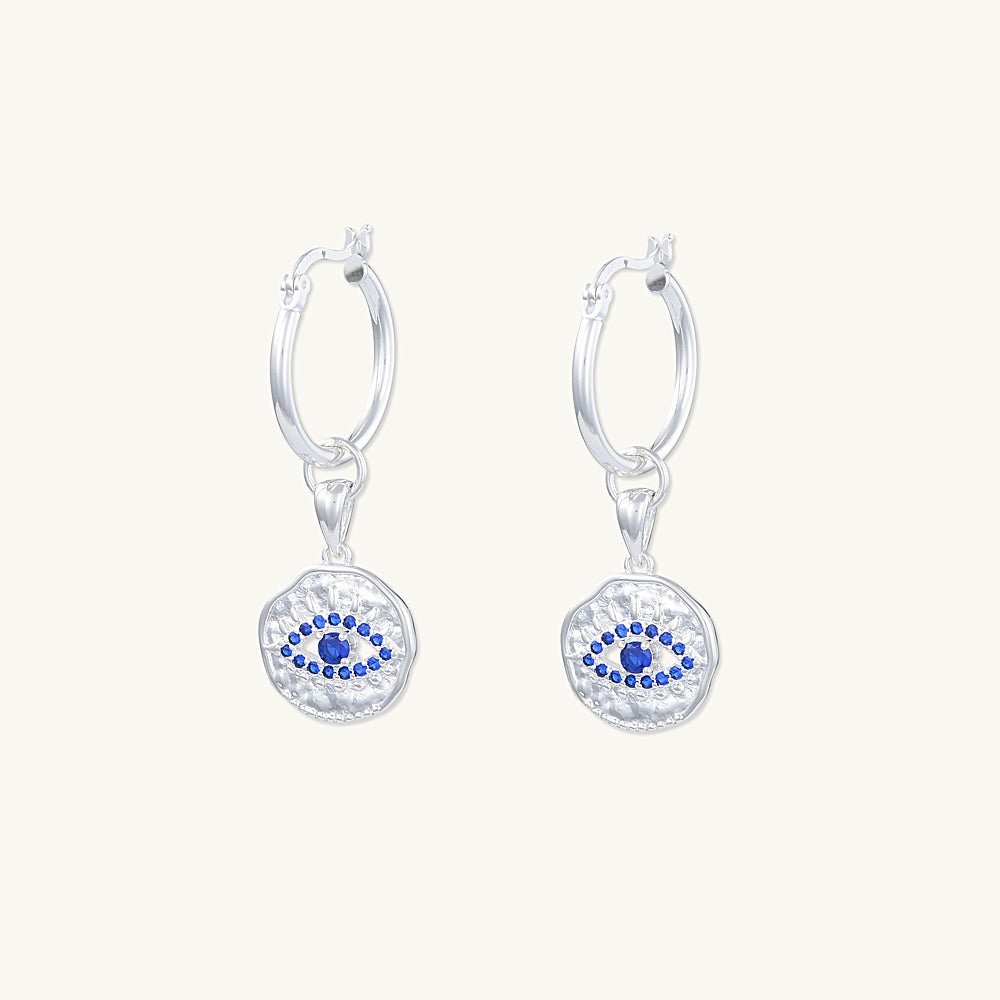 Evil Eye Statement Hoop Earrings - Camile & Stone