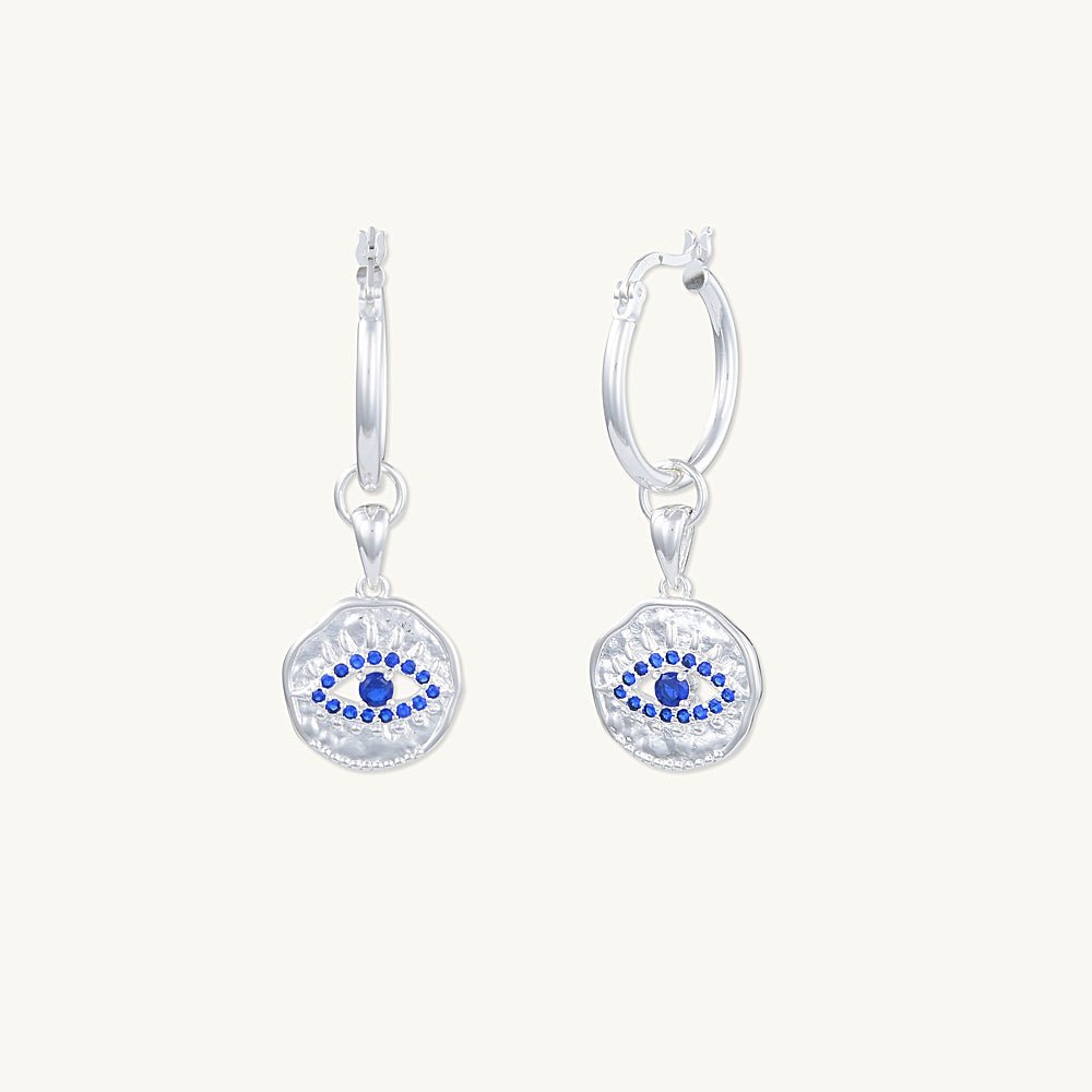 Evil Eye Statement Hoop Earrings - Camile & Stone