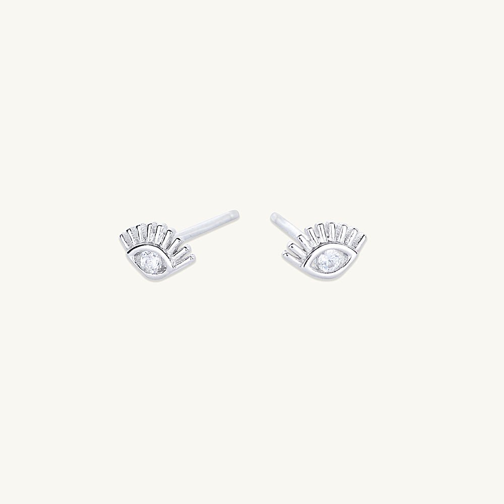 Evil Eye Zirconia Stud Earrings - Camile & Stone
