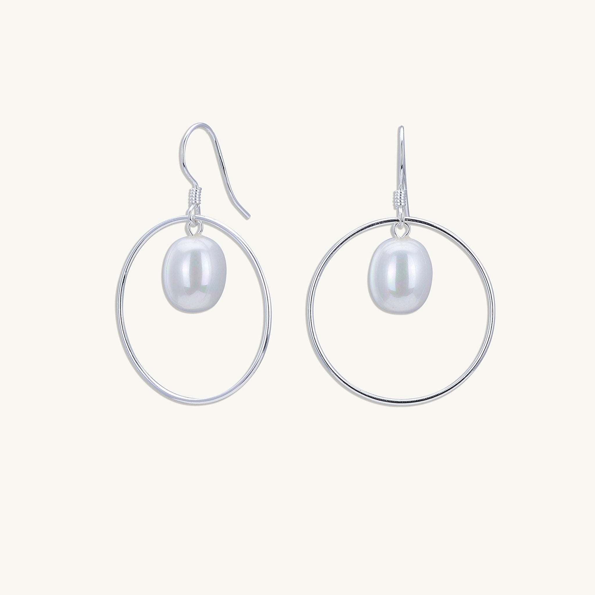 Freshwater Pearl Circular Drop Earrings - Camile & Stone