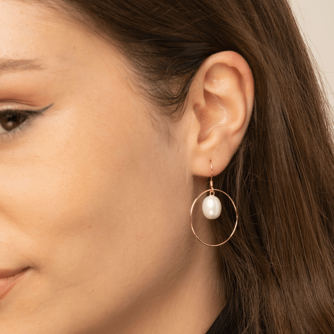 Freshwater Pearl Circular Drop Earrings - Camile & Stone