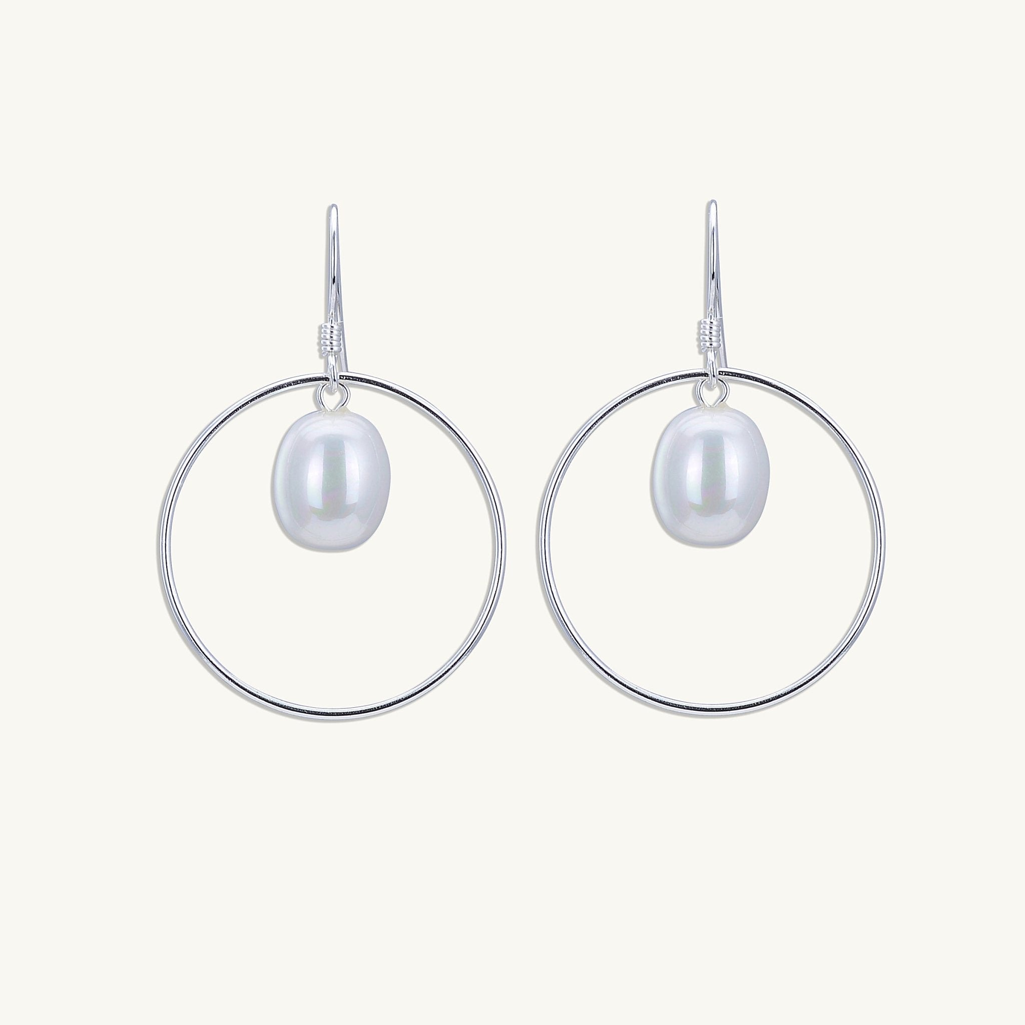 Freshwater Pearl Circular Drop Earrings - Camile & Stone