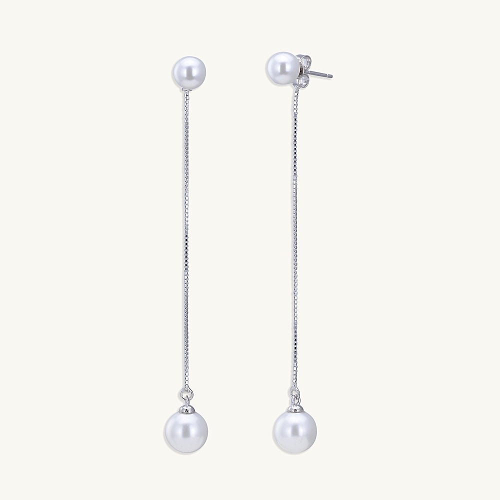 Freshwater Pearl Twin Drop Earrings - Camile & Stone