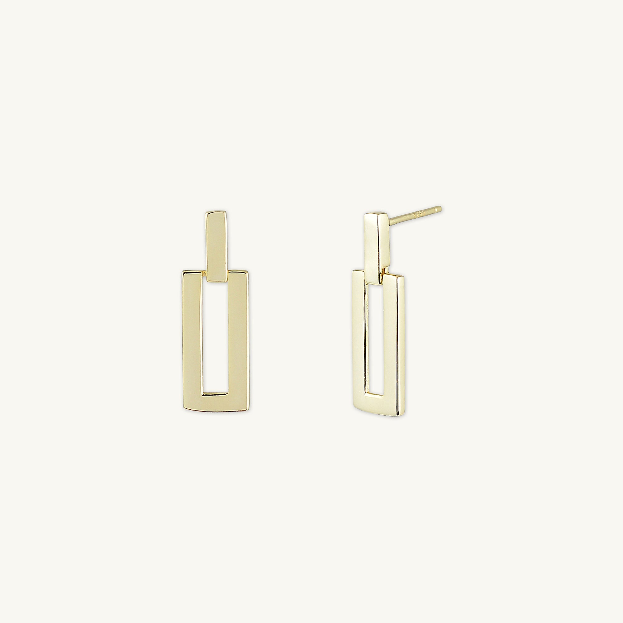 Geo Rectangle Statement Earrings - Camile & Stone