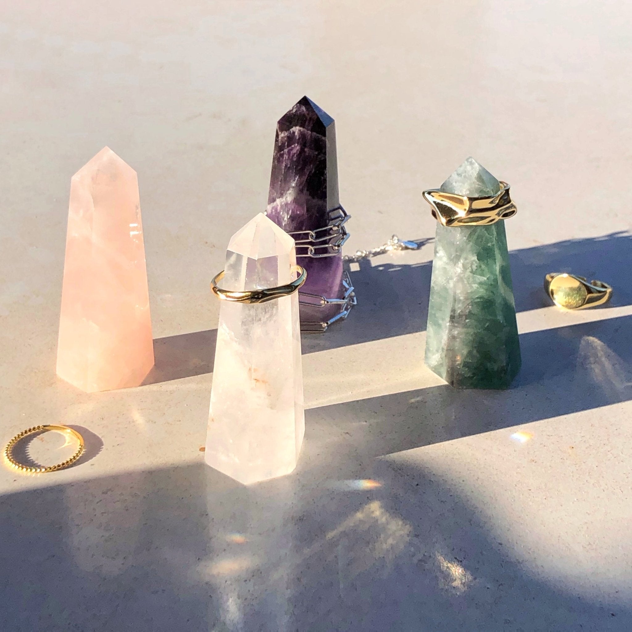 Growth Crystal Ring Stand (Jade Quartz) - Camile & Stone