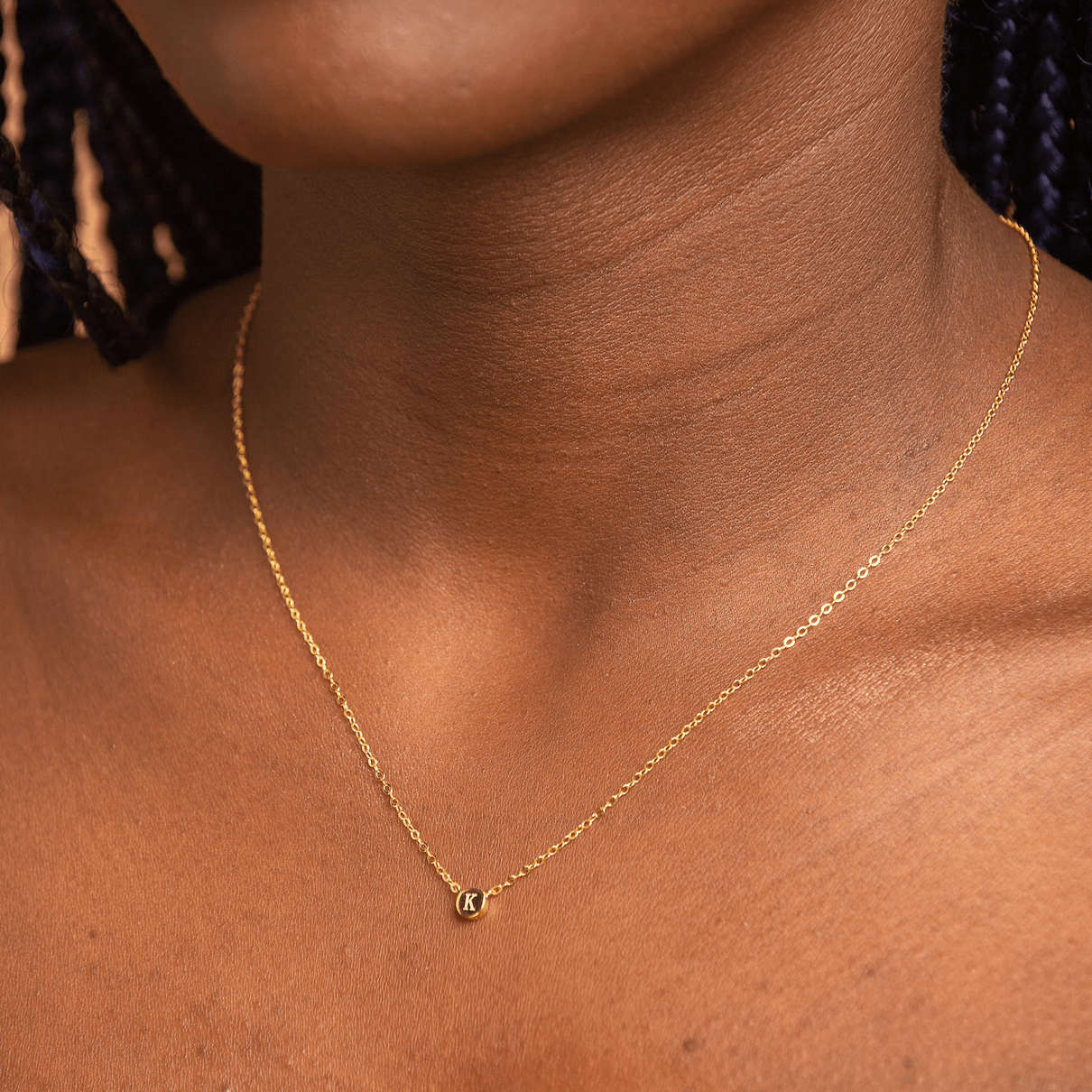 Initial Letter Dot Necklace - Camile & Stone