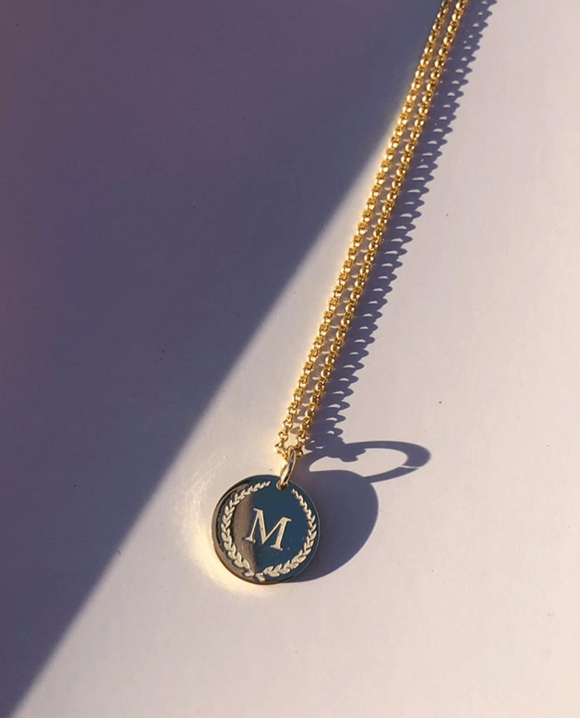 Initial Medallion Coin Necklace - Camile & Stone