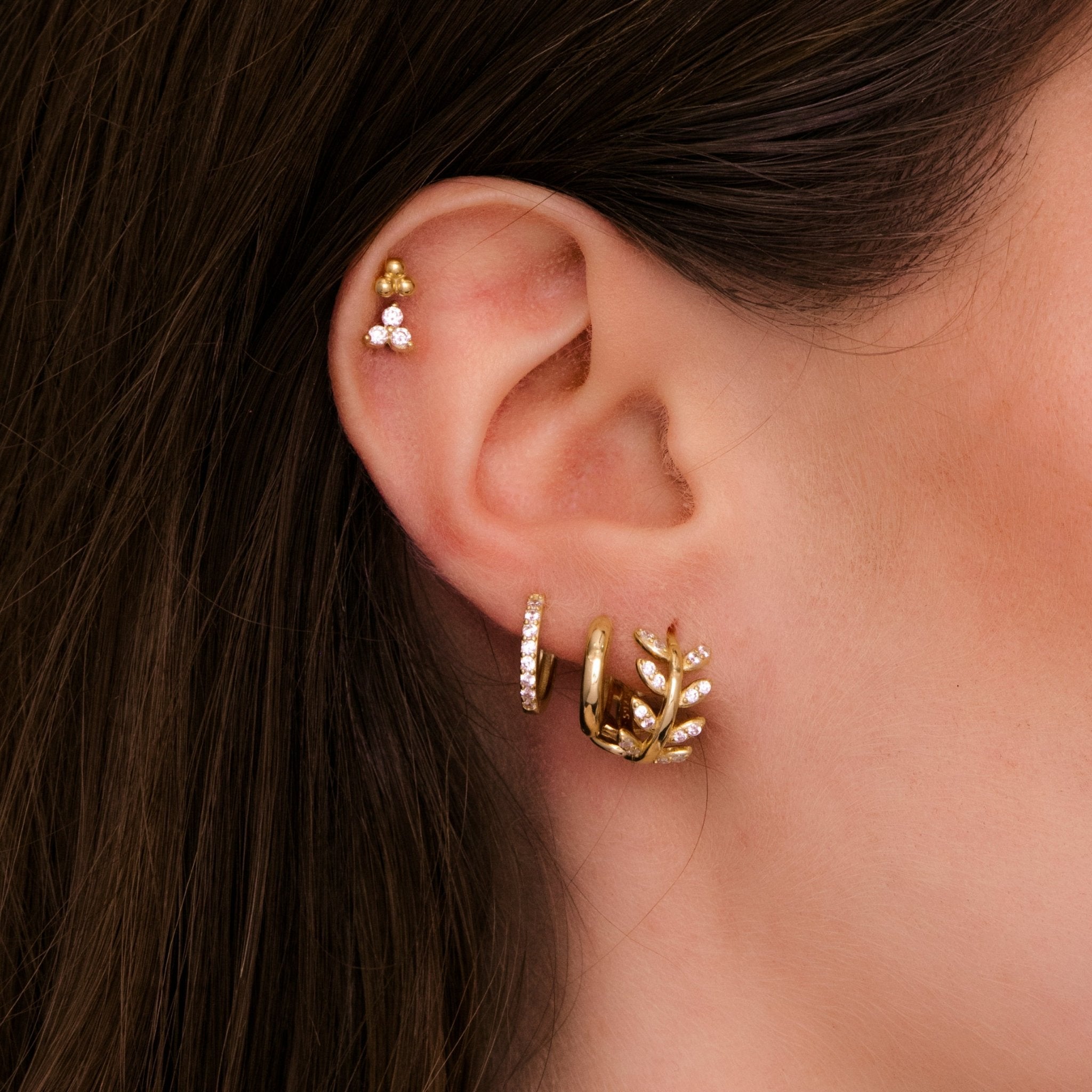 Leaf Wrap Huggie Earrings - Camile & Stone