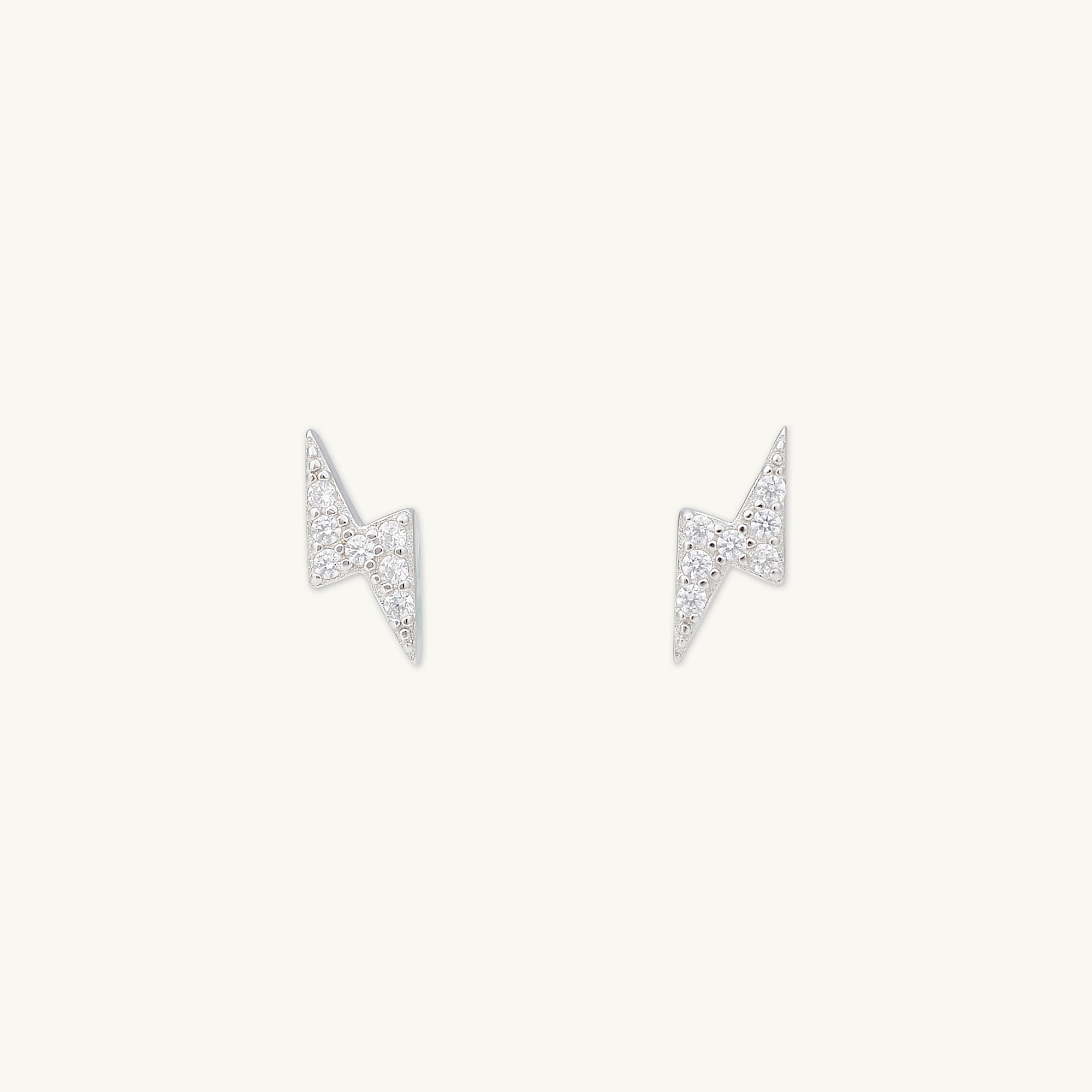 Lightning Bolt Sapphire Stud Earrings - Camile & Stone