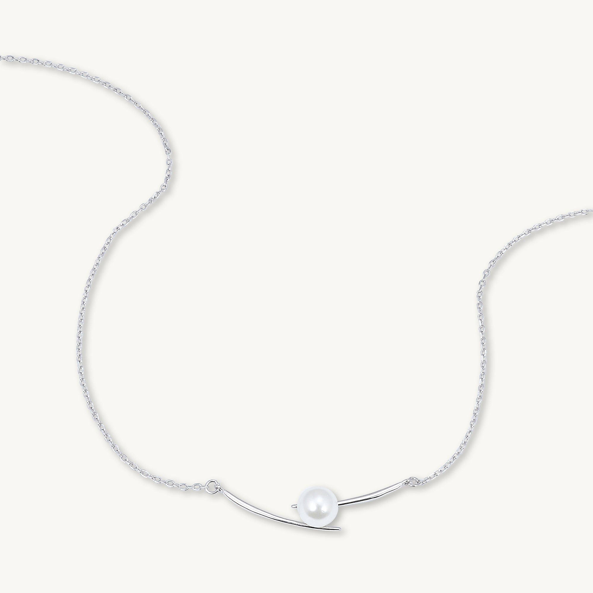 Linear Pearl Chain Necklace - Camile & Stone