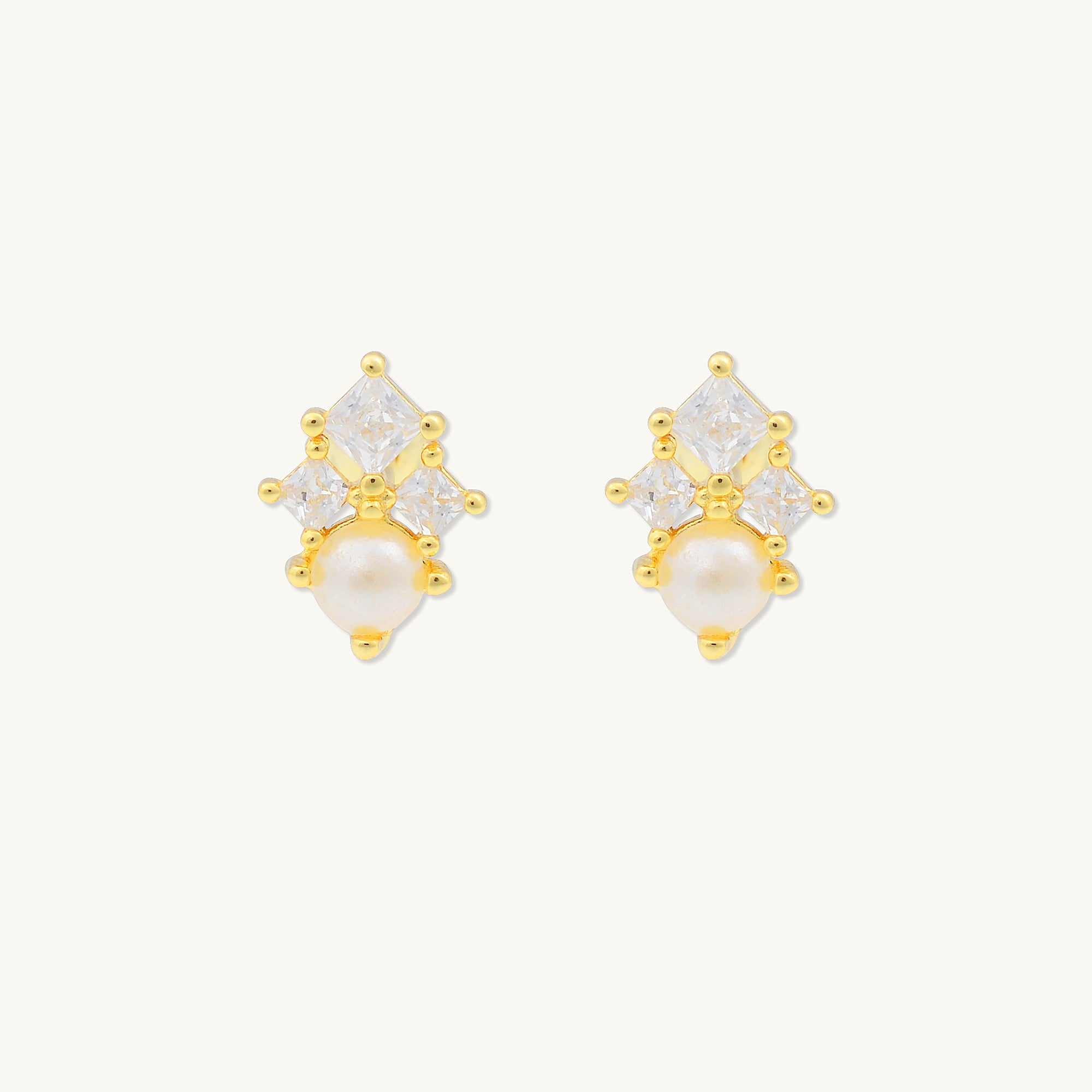 Lotus Pearl Barbell Stud Cartilage Earrings - Camile & Stone