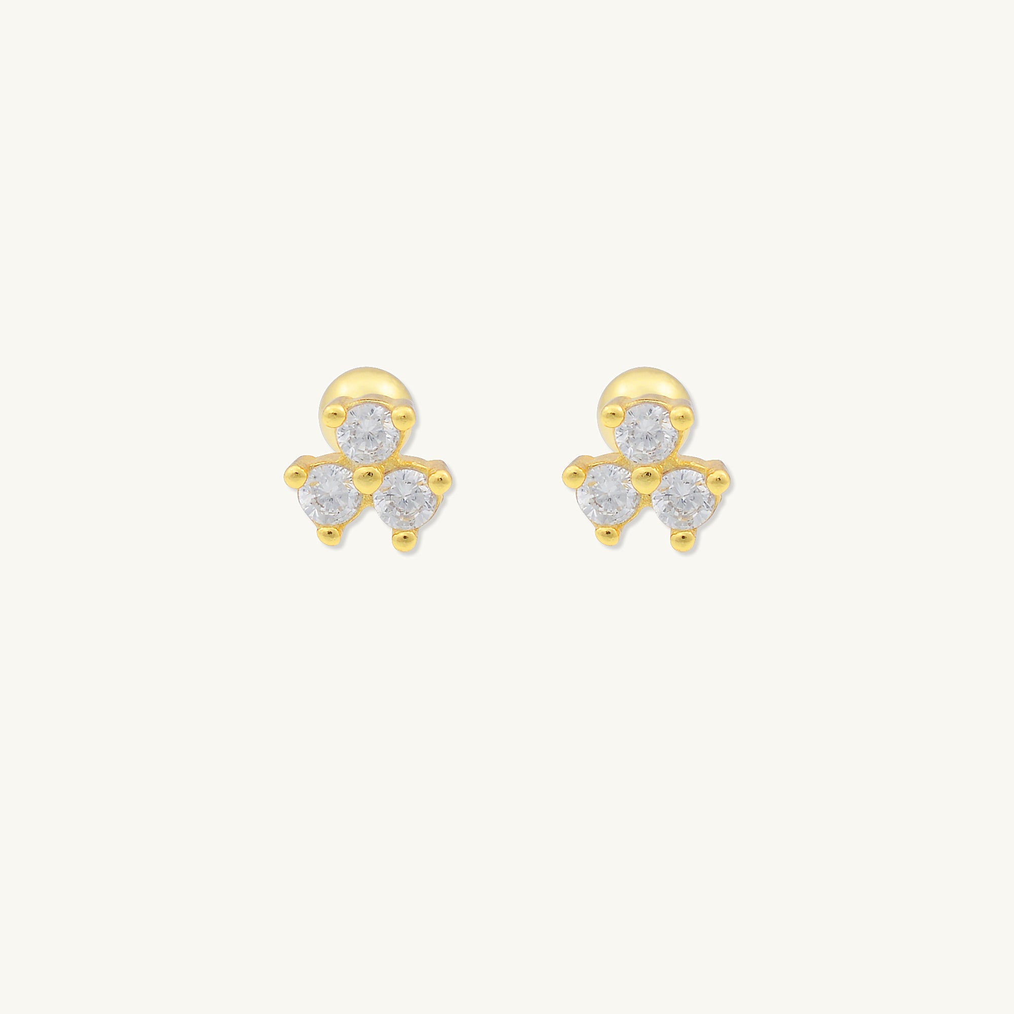 Lotus Sapphire Barbell Stud Cartilage Earrings - Camile & Stone