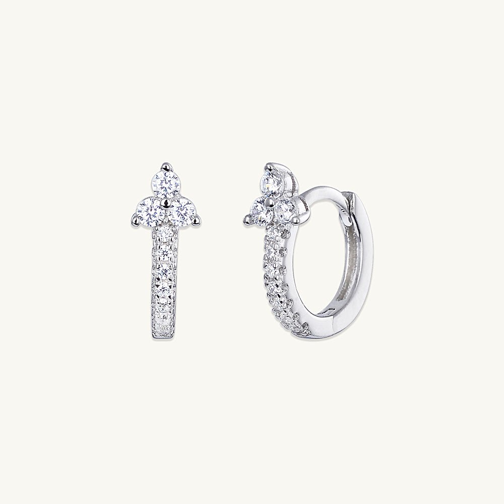 Lotus Sapphire Hoop Earrings - Camile & Stone