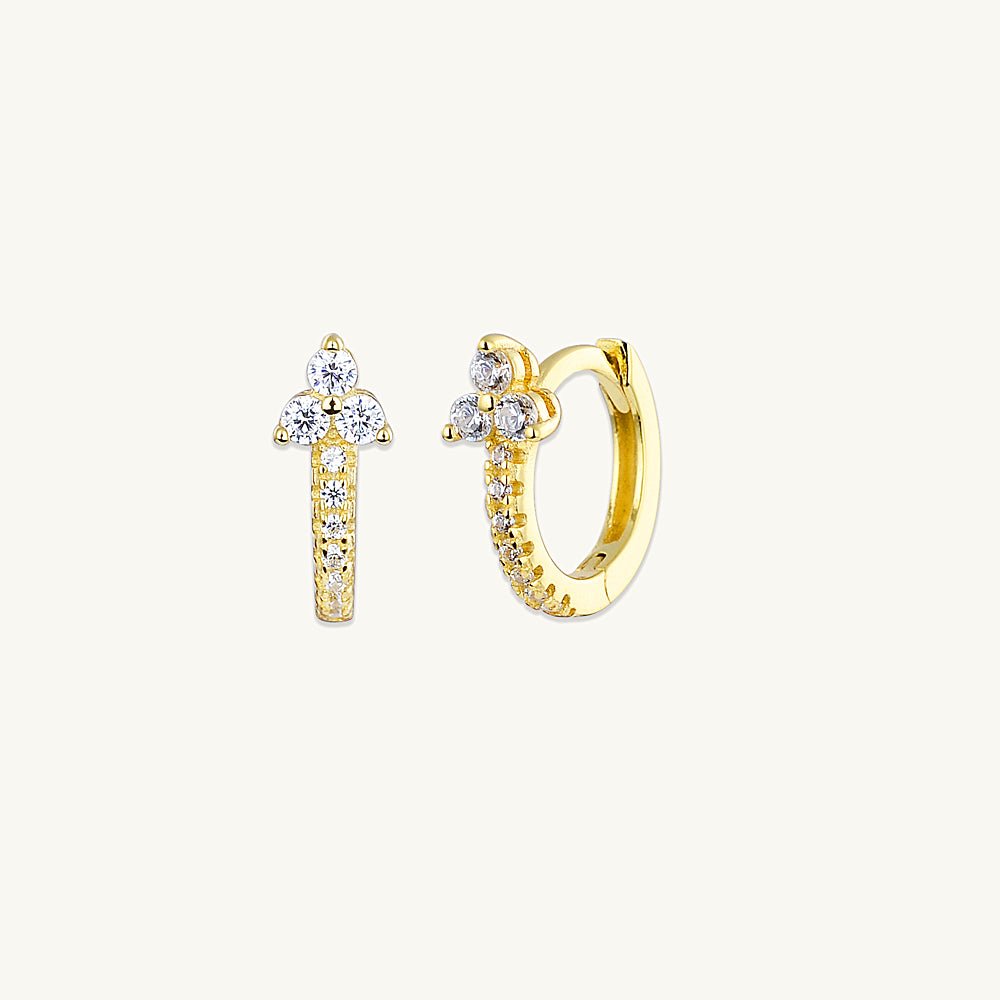 Lotus Sapphire Hoop Earrings - Camile & Stone