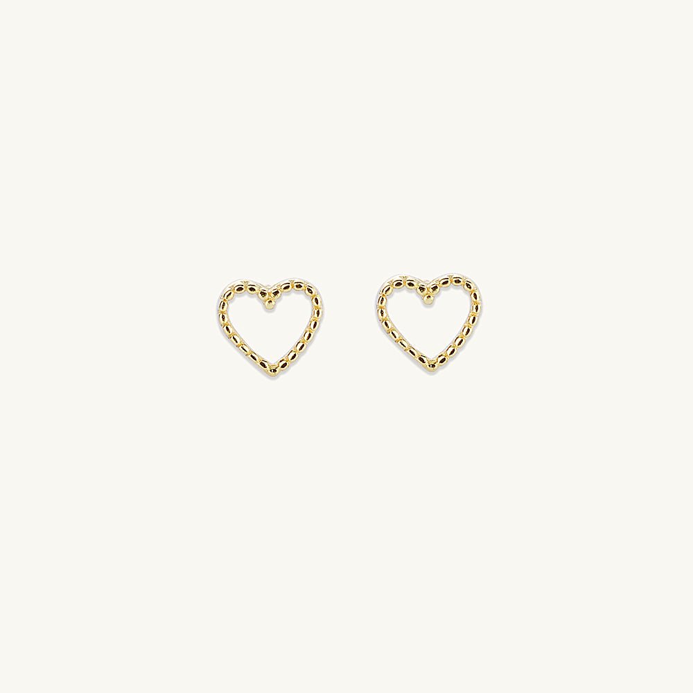 Mini Heart Stud Earrings - Camile & Stone