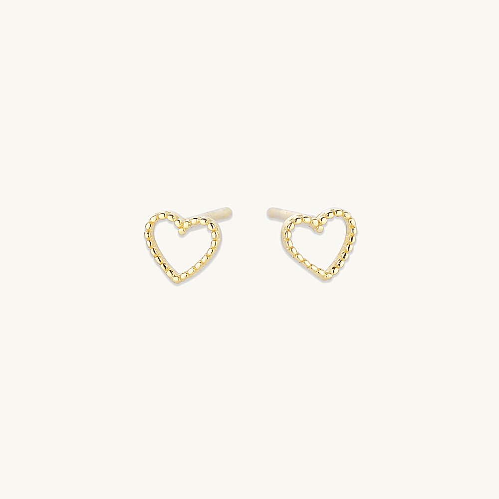 Mini Heart Stud Earrings - Camile & Stone