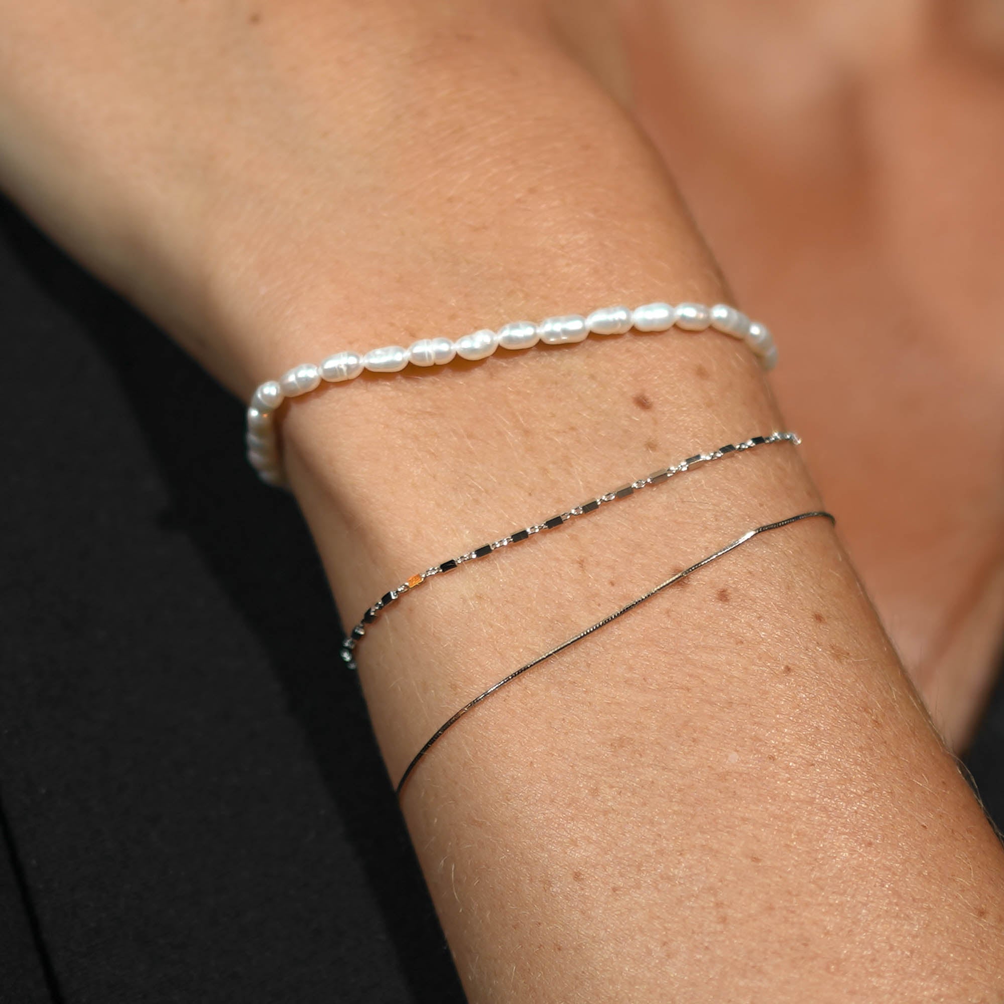 Mini Pearl Stacking Bracelet - Camile & Stone