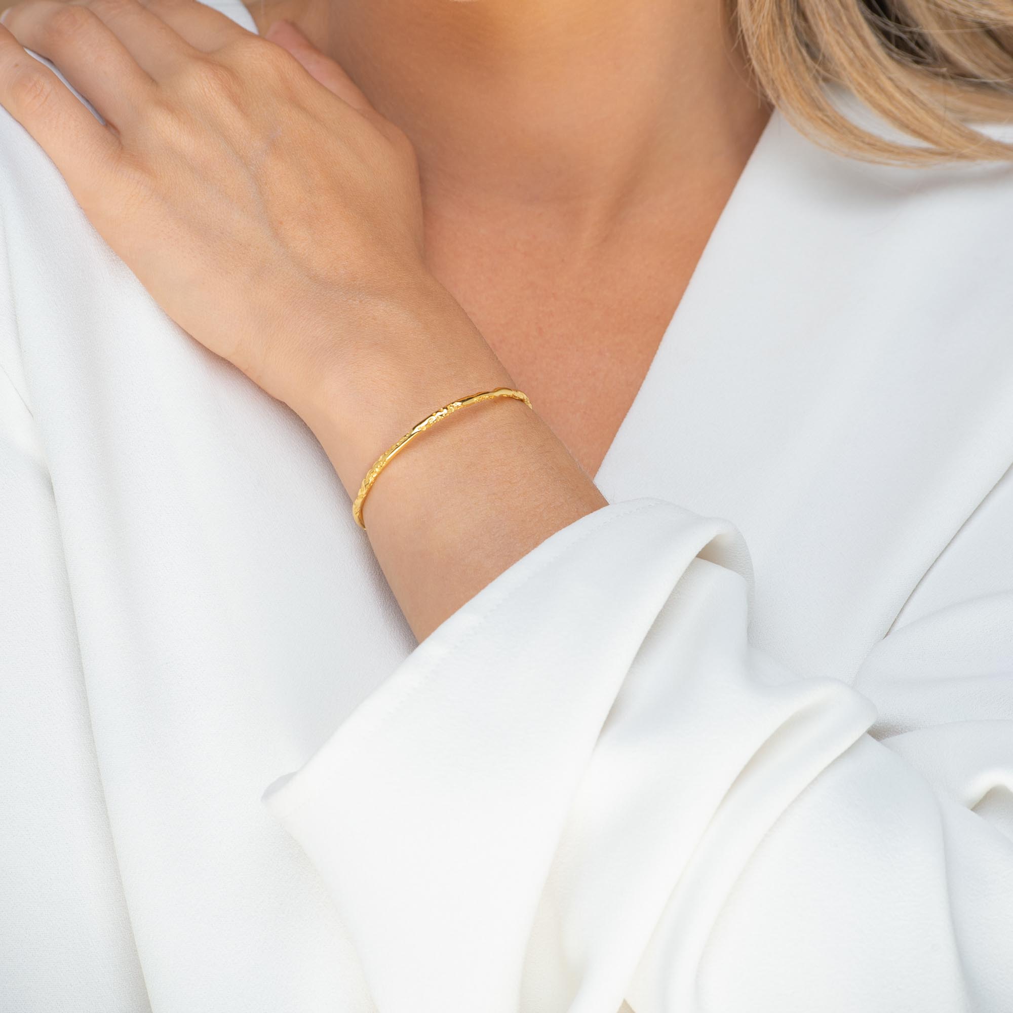 Molten Cuff Bangle Bracelet - Camile & Stone