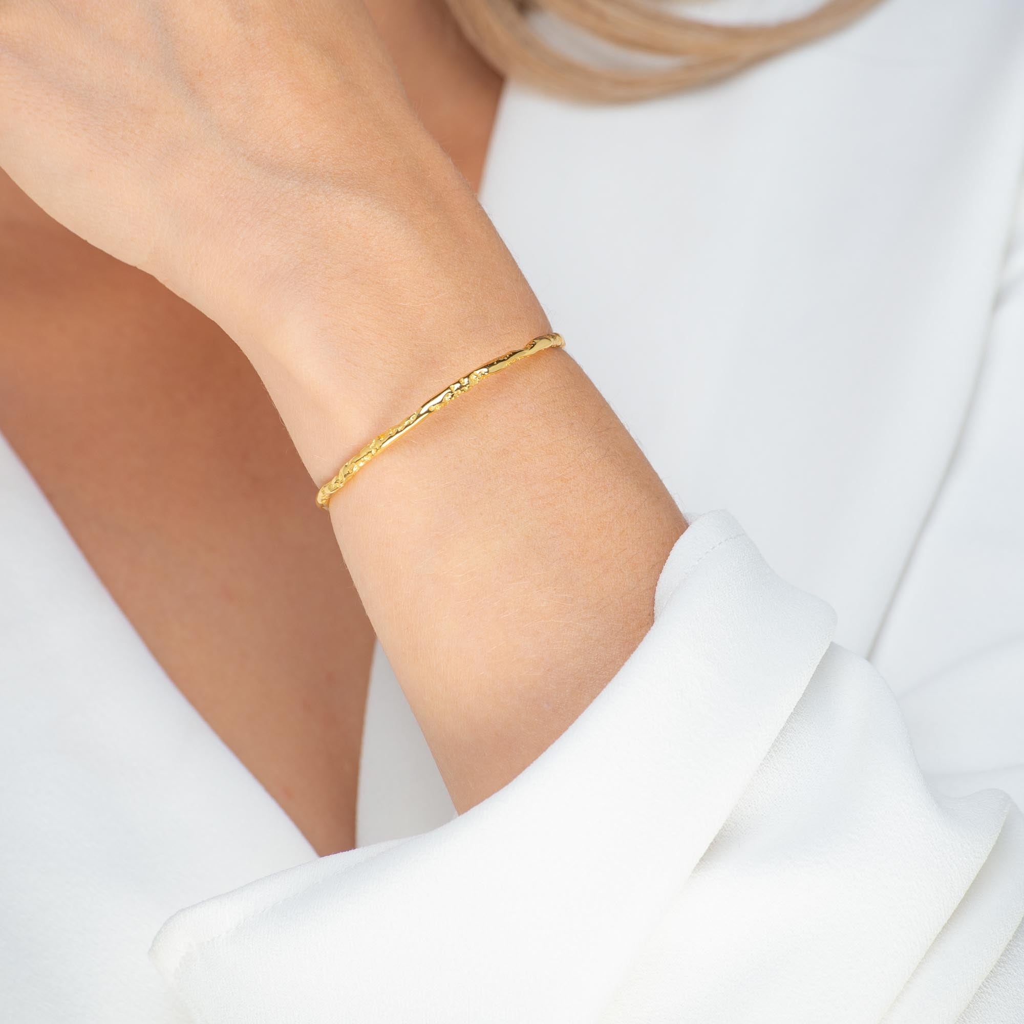 Molten Cuff Bangle Bracelet - Camile & Stone