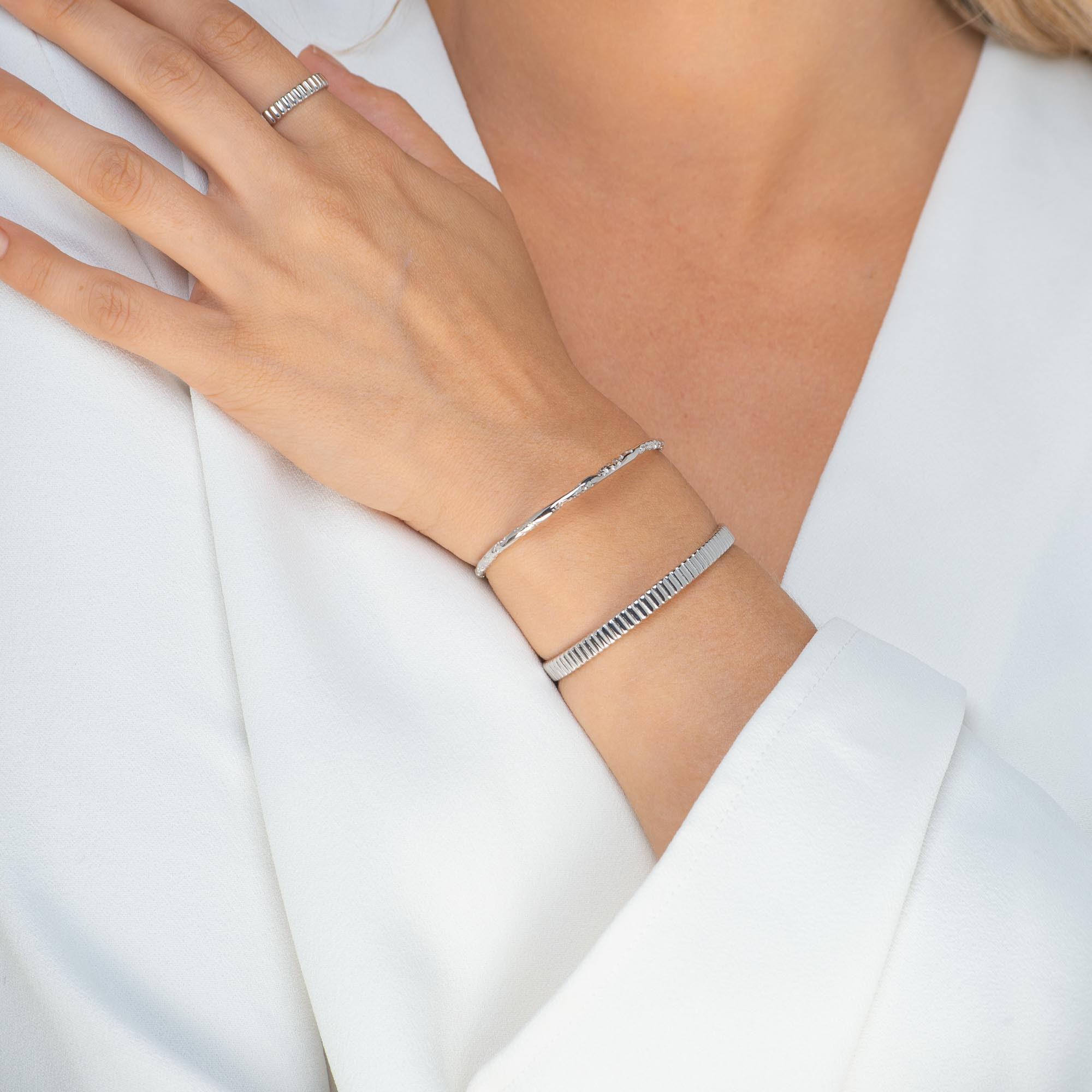 Molten Cuff Bangle Bracelet - Camile & Stone